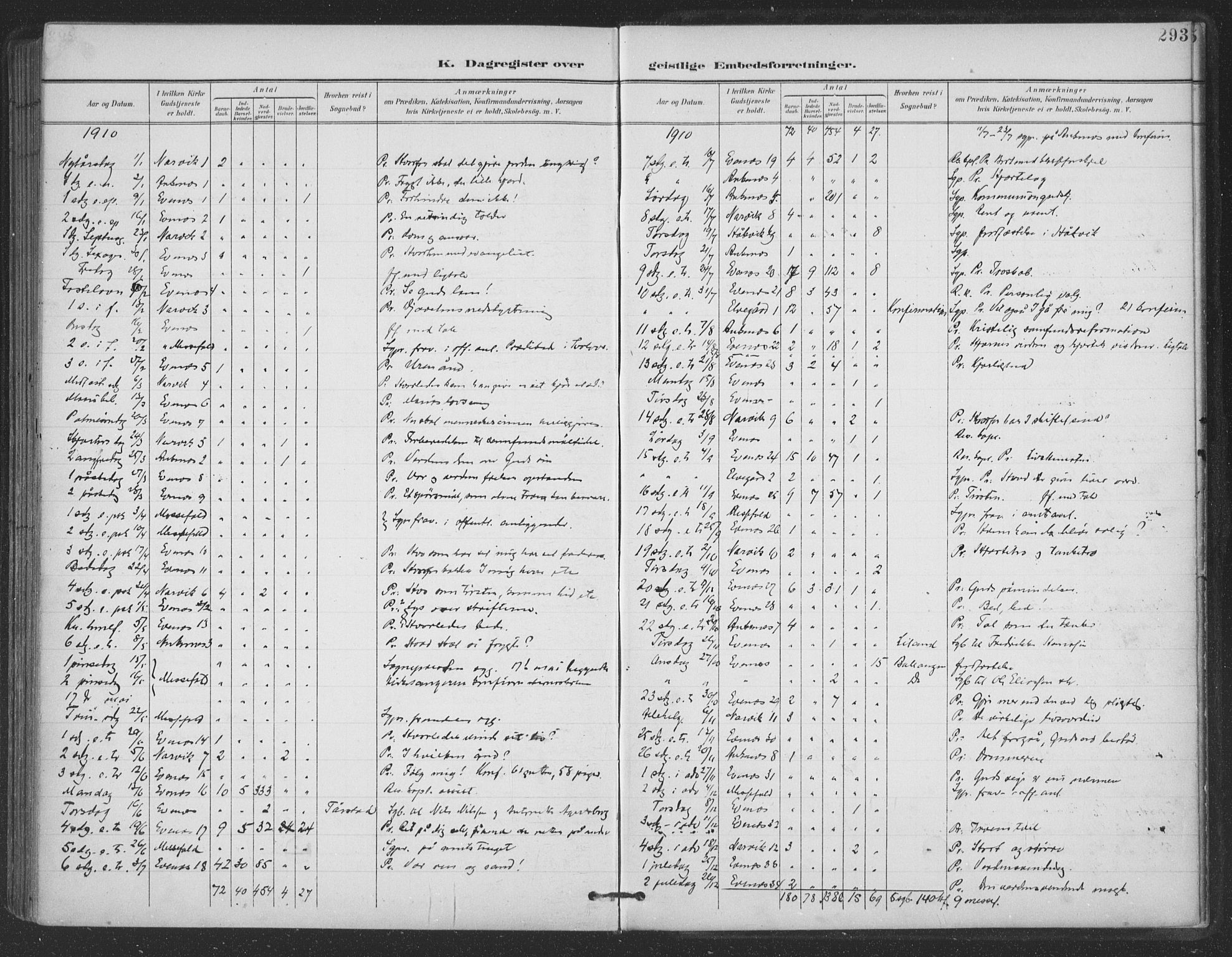Ministerialprotokoller, klokkerbøker og fødselsregistre - Nordland, SAT/A-1459/863/L0899: Parish register (official) no. 863A11, 1897-1906, p. 293