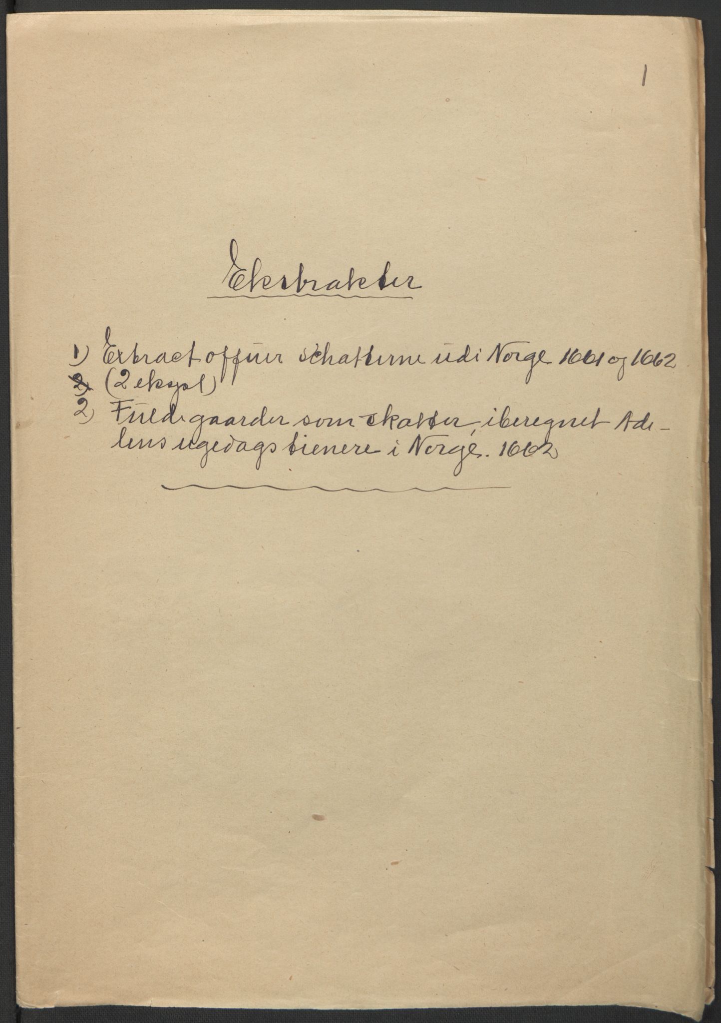 Rentekammeret inntil 1814, Realistisk ordnet avdeling, AV/RA-EA-4070/L/L0001/0004: Rentekammerdokumentene vedrørende Landkommissariatet, Landkommisjonen og skattene i Norge. Landkommissarienes relasjoner: / Dokumenter angående Landkommissariatet og skattene i Norge, 1662-1663