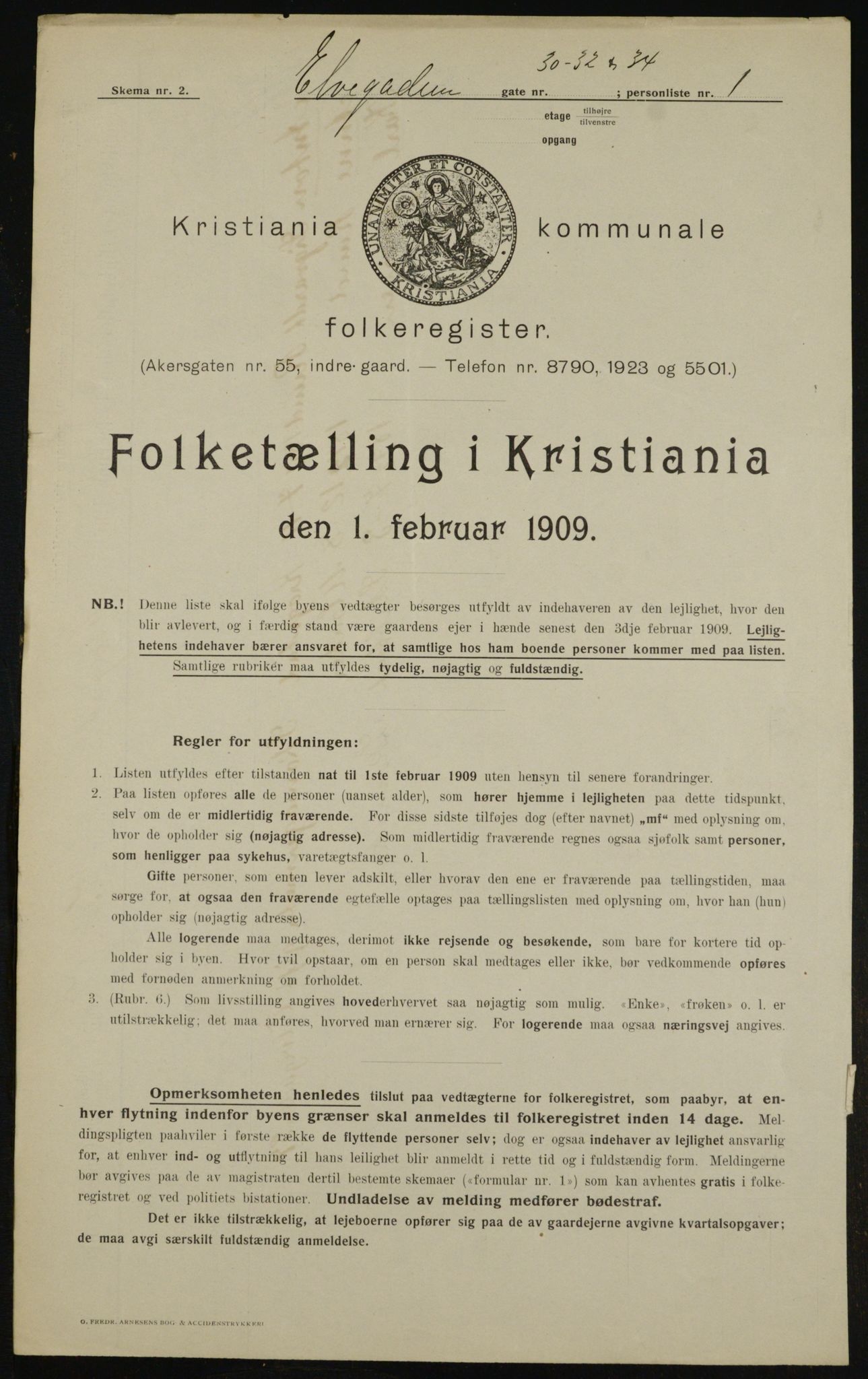 OBA, Municipal Census 1909 for Kristiania, 1909, p. 18917