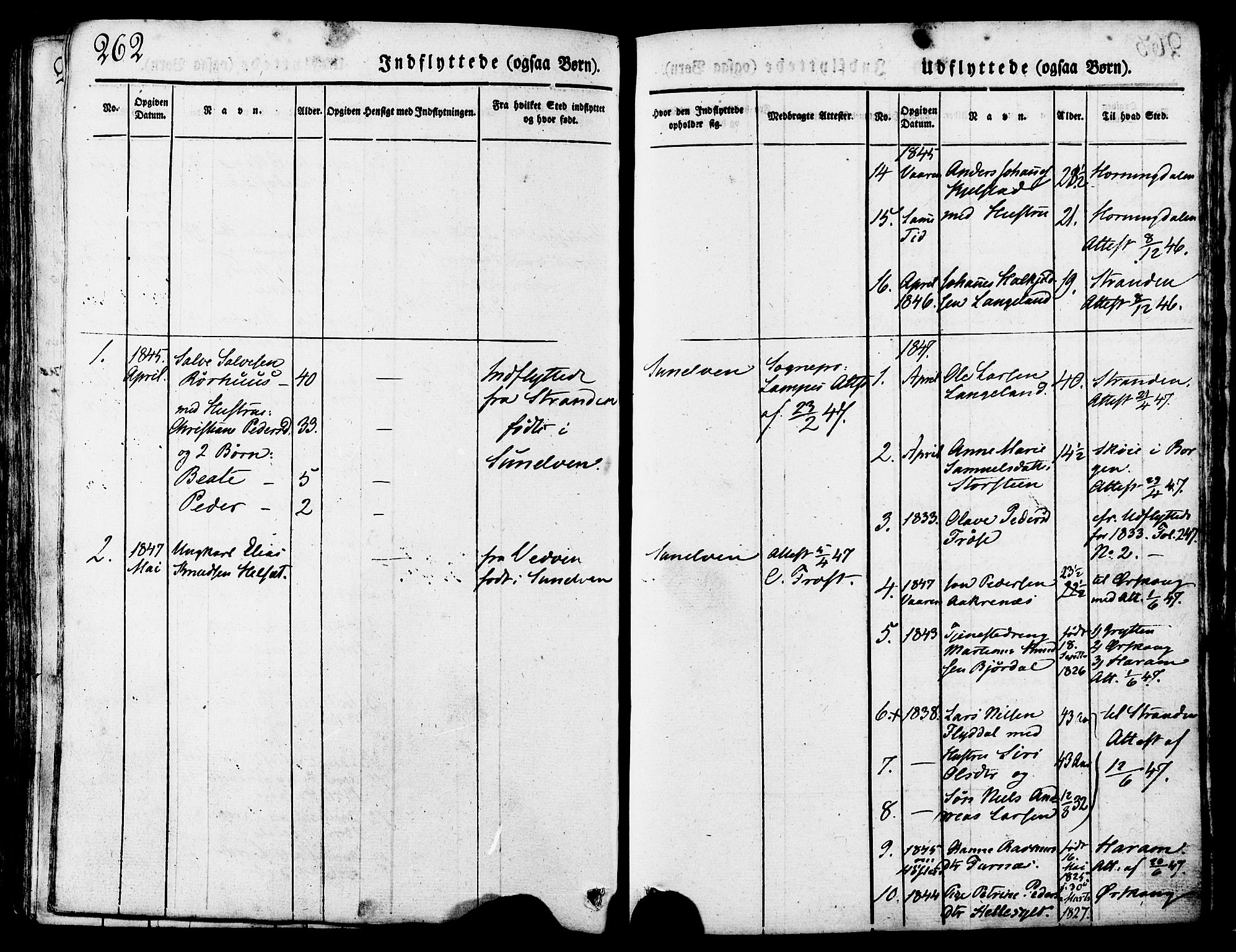 Ministerialprotokoller, klokkerbøker og fødselsregistre - Møre og Romsdal, AV/SAT-A-1454/517/L0221: Parish register (official) no. 517A01, 1827-1858, p. 262