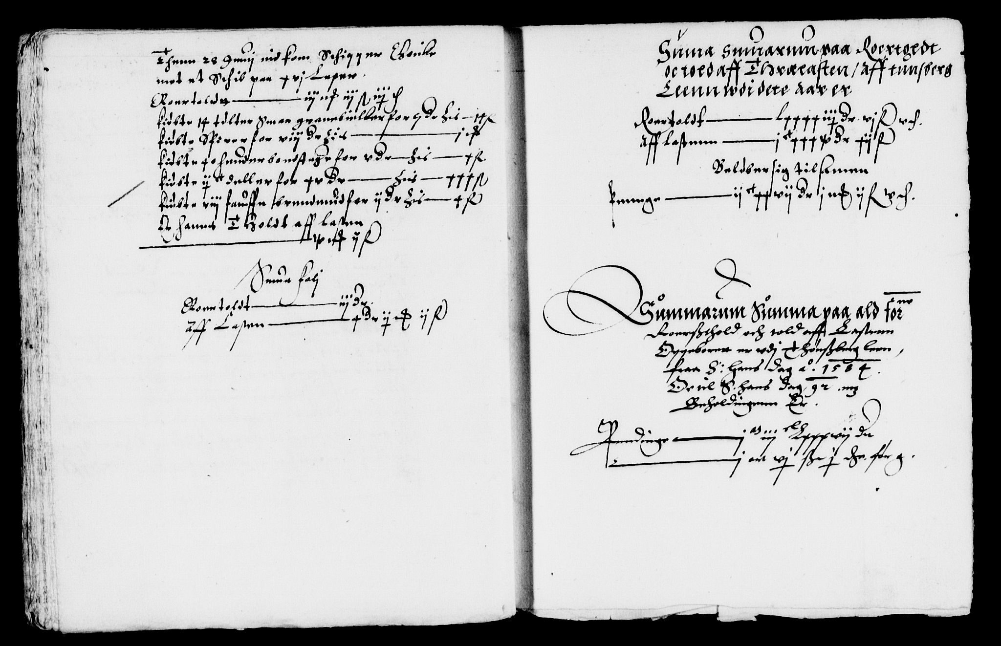 Rentekammeret inntil 1814, Reviderte regnskaper, Lensregnskaper, AV/RA-EA-5023/R/Rb/Rbo/L0001: Tønsberg len, 1584-1612