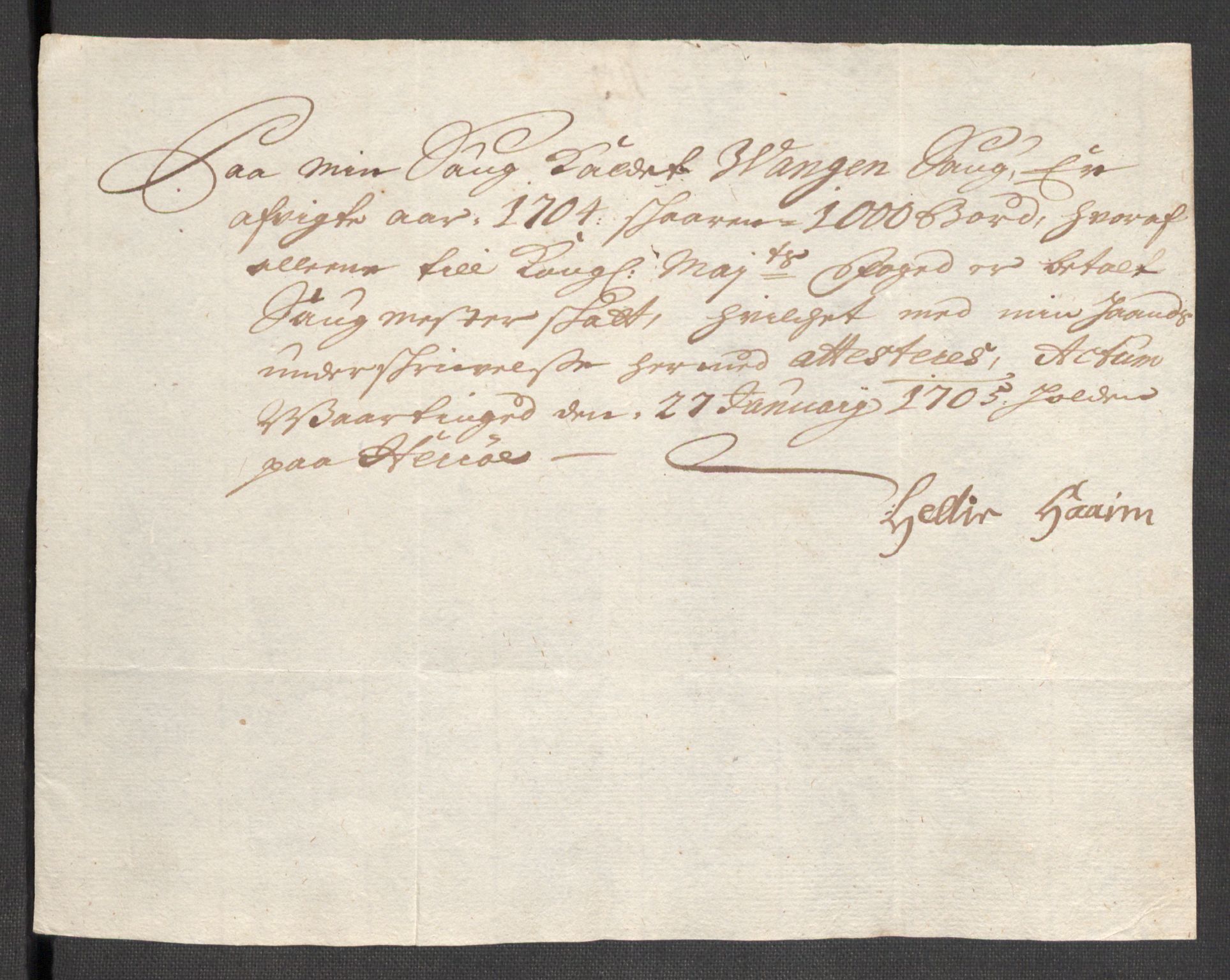 Rentekammeret inntil 1814, Reviderte regnskaper, Fogderegnskap, AV/RA-EA-4092/R48/L2982: Fogderegnskap Sunnhordland og Hardanger, 1704, p. 205