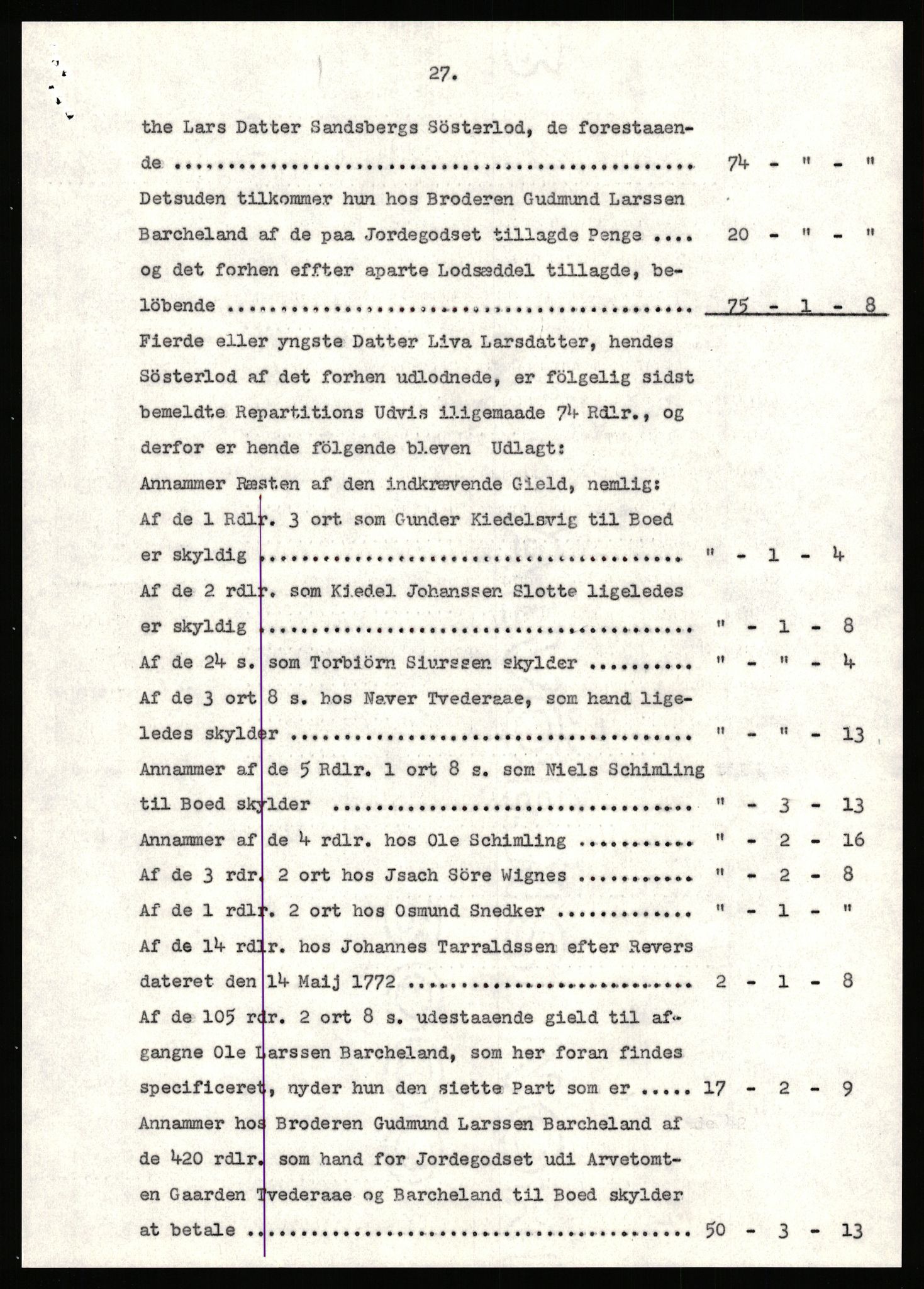 Statsarkivet i Stavanger, AV/SAST-A-101971/03/Y/Yj/L0006: Avskrifter sortert etter gårdsnavn: Bakke - Baustad, 1750-1930, p. 258