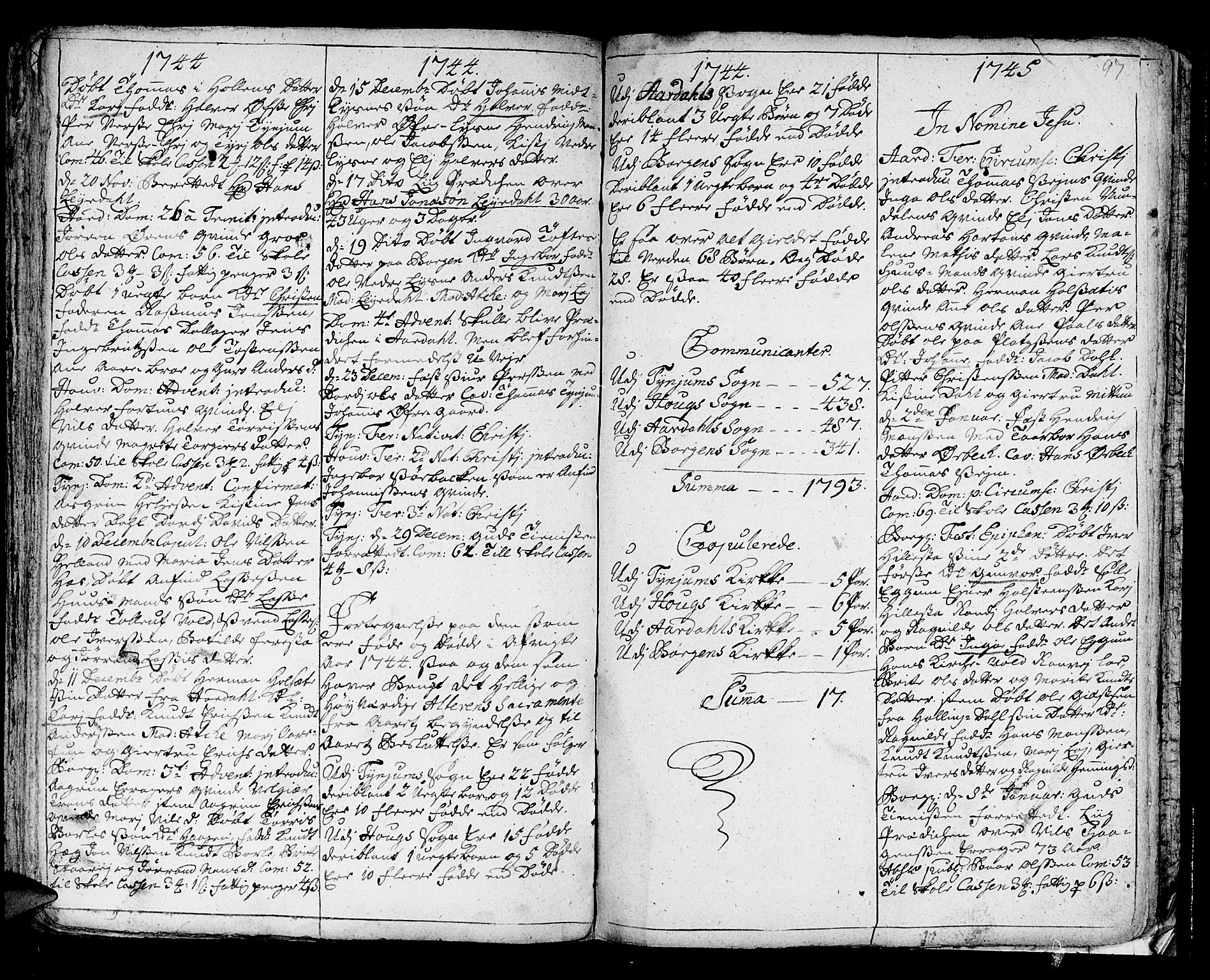 Lærdal sokneprestembete, SAB/A-81201: Parish register (official) no. A 1, 1711-1752, p. 97