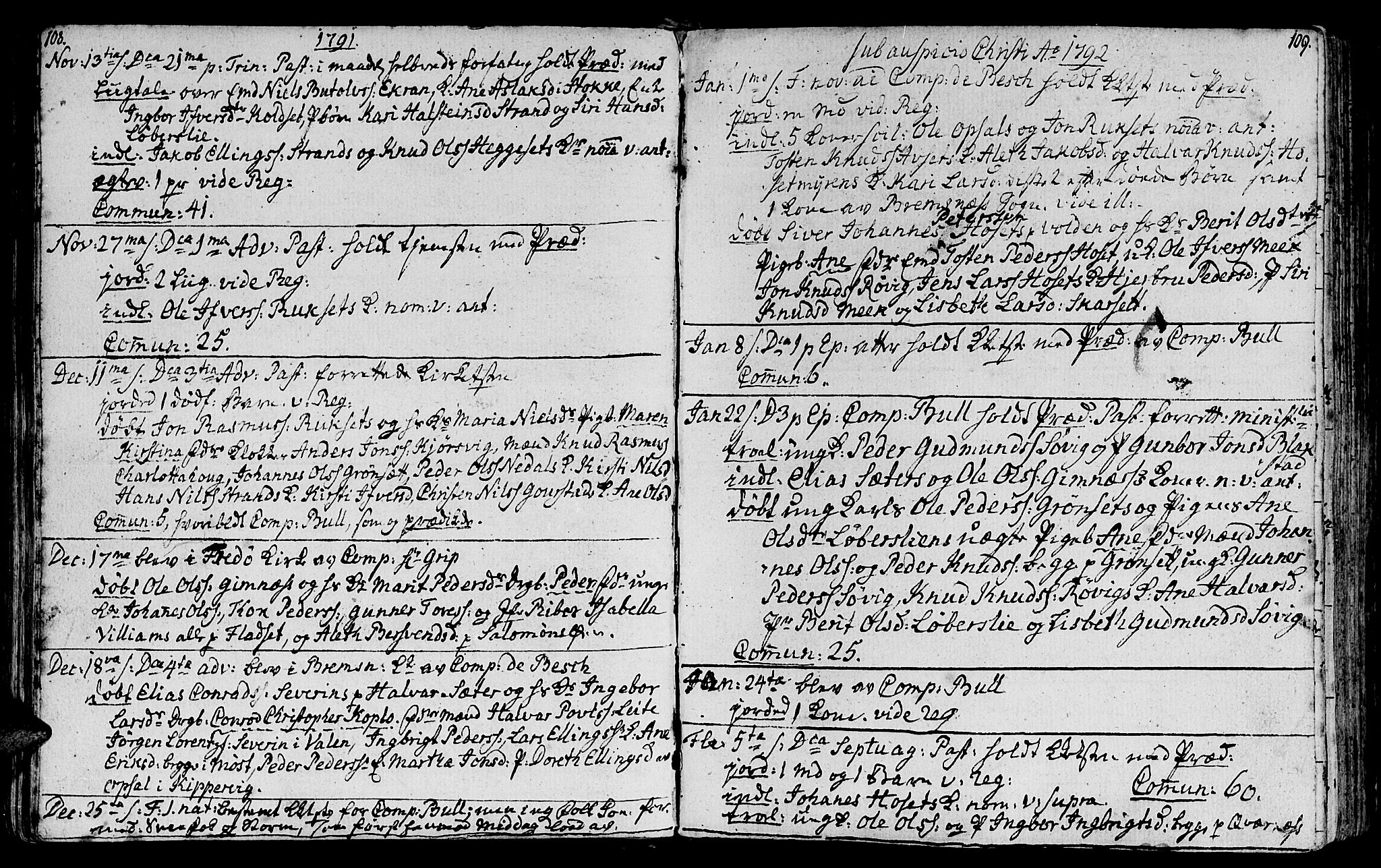 Ministerialprotokoller, klokkerbøker og fødselsregistre - Møre og Romsdal, SAT/A-1454/568/L0799: Parish register (official) no. 568A08, 1780-1819, p. 108-109