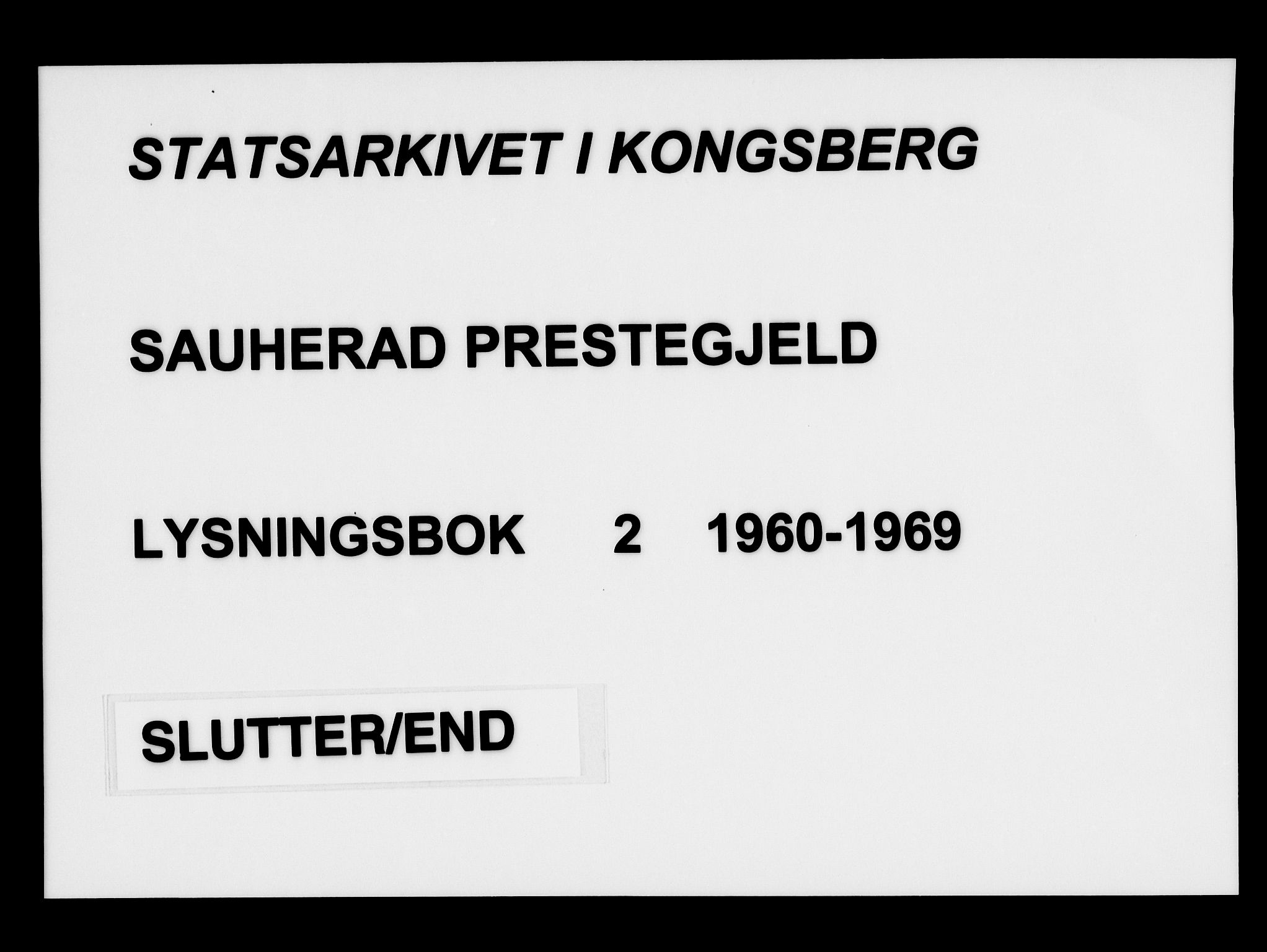 Sauherad kirkebøker, SAKO/A-298/H/Ha/L0002: Banns register no. 2, 1960-1969