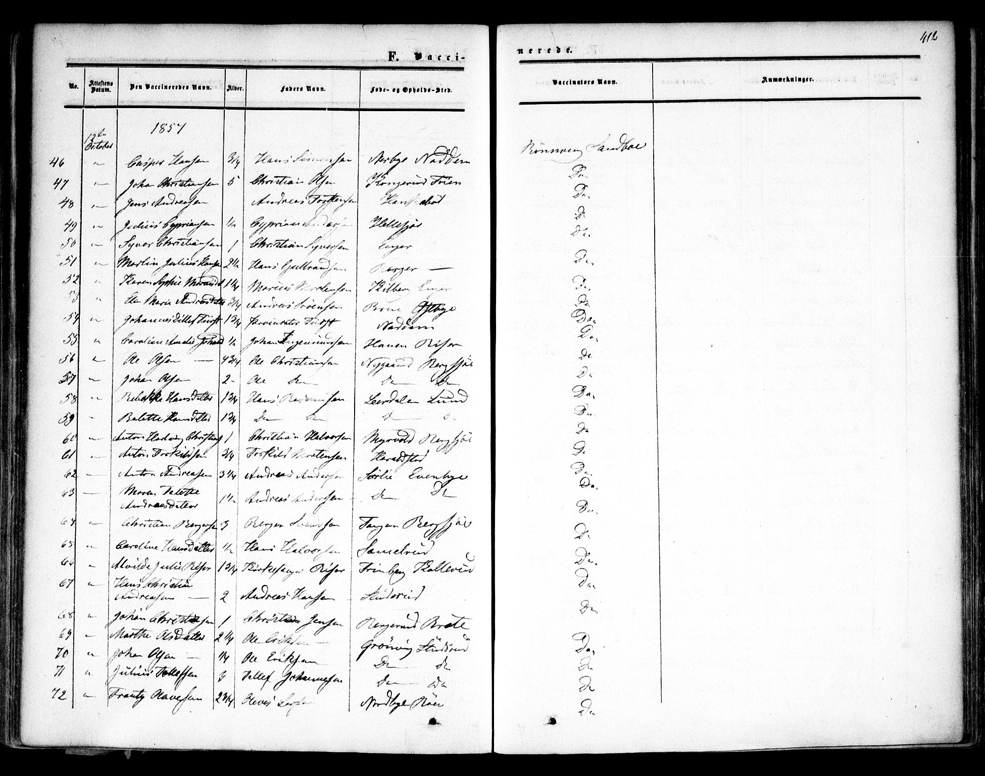 Høland prestekontor Kirkebøker, AV/SAO-A-10346a/F/Fa/L0010: Parish register (official) no. I 10, 1854-1861, p. 412