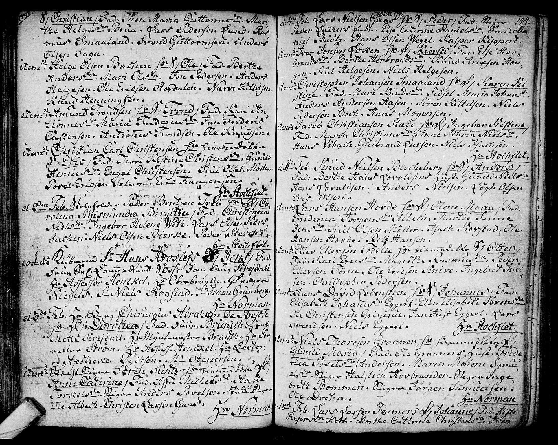 Kongsberg kirkebøker, SAKO/A-22/F/Fa/L0006: Parish register (official) no. I 6, 1783-1797, p. 144