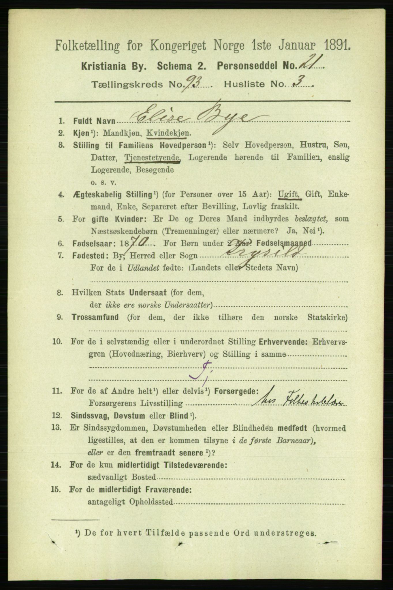 RA, 1891 census for 0301 Kristiania, 1891, p. 45577