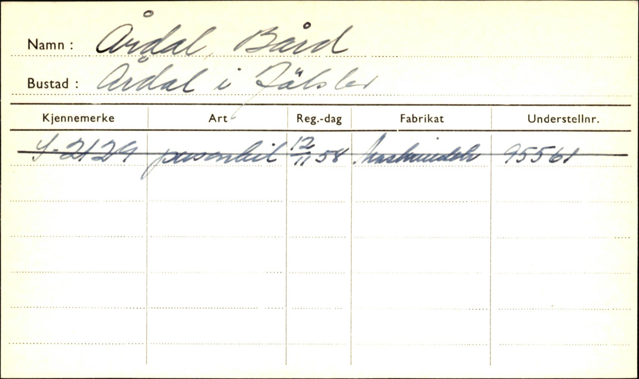 Statens vegvesen, Sogn og Fjordane vegkontor, AV/SAB-A-5301/4/F/L0002: Eigarregister Fjordane til 1.6.1961, 1930-1961, p. 815