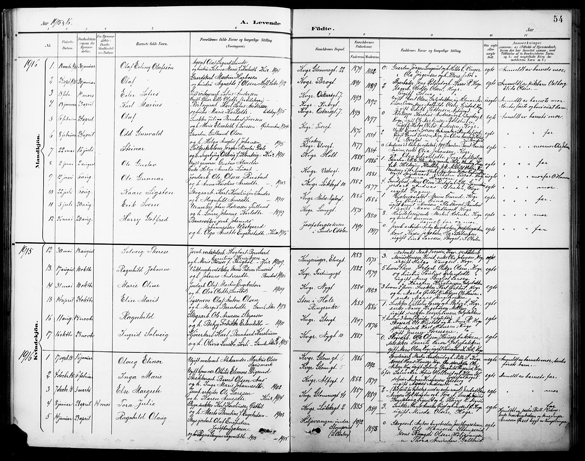 Vinger prestekontor, AV/SAH-PREST-024/H/Ha/Hab/L0005: Parish register (copy) no. 5, 1895-1920, p. 54