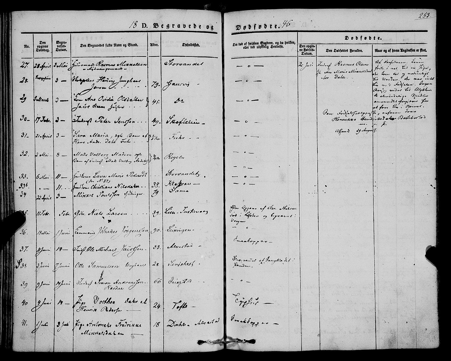 Trondenes sokneprestkontor, AV/SATØ-S-1319/H/Ha/L0009kirke: Parish register (official) no. 9, 1841-1852, p. 253