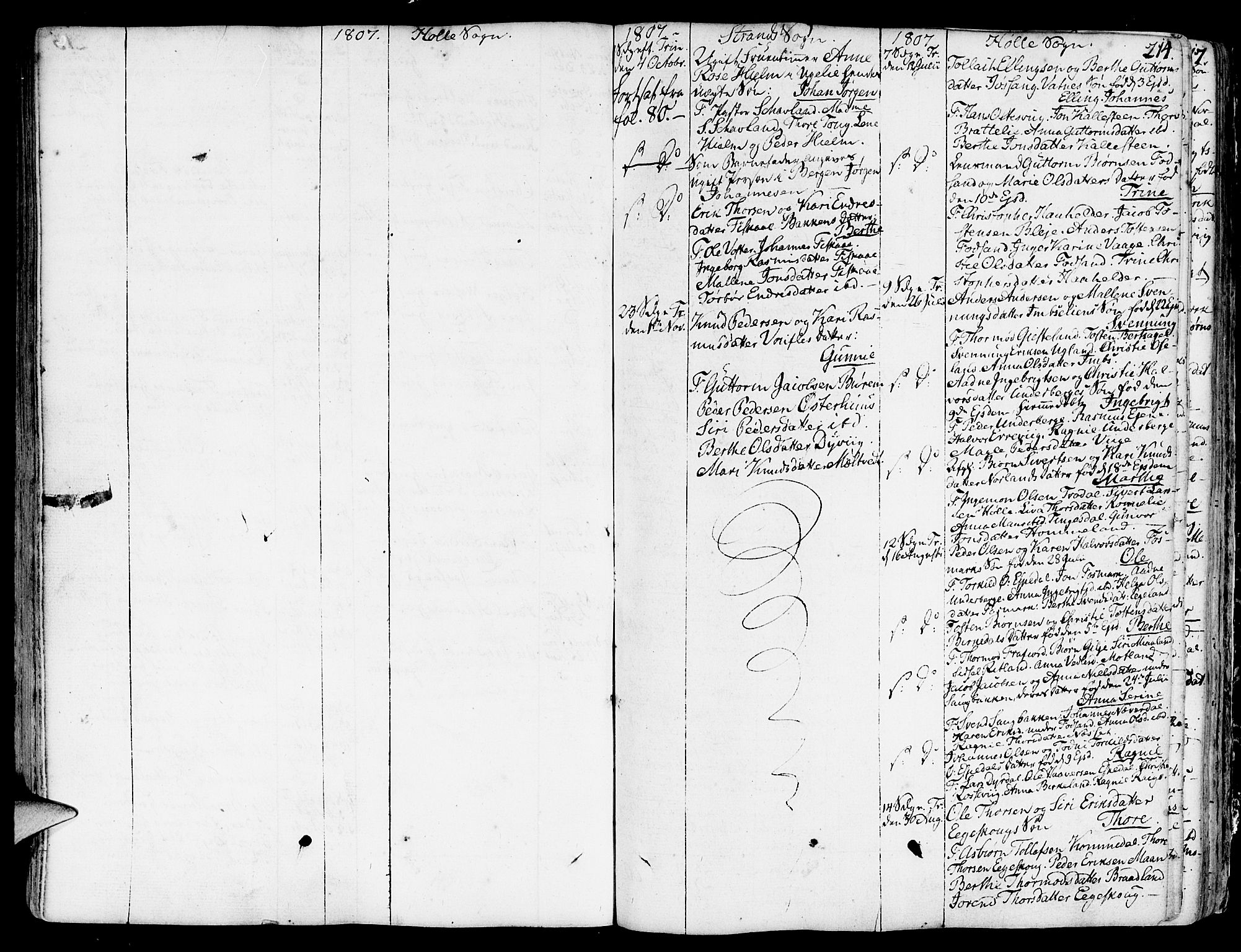 Strand sokneprestkontor, AV/SAST-A-101828/H/Ha/Haa/L0003: Parish register (official) no. A 3, 1769-1816, p. 214