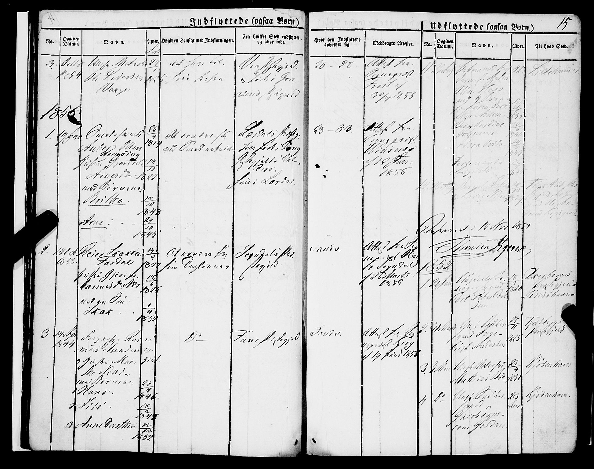 Korskirken sokneprestembete, SAB/A-76101/H/Haa/L0050: Parish register (official) no. F 1, 1821-1869, p. 15