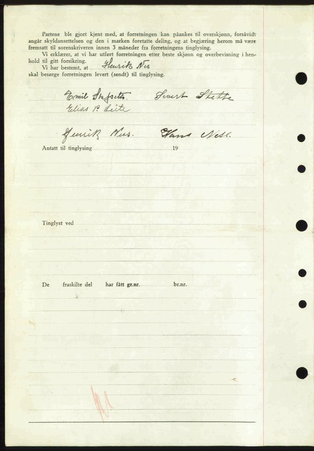 Nordre Sunnmøre sorenskriveri, AV/SAT-A-0006/1/2/2C/2Ca: Mortgage book no. A23, 1946-1947, Diary no: : 257/1947