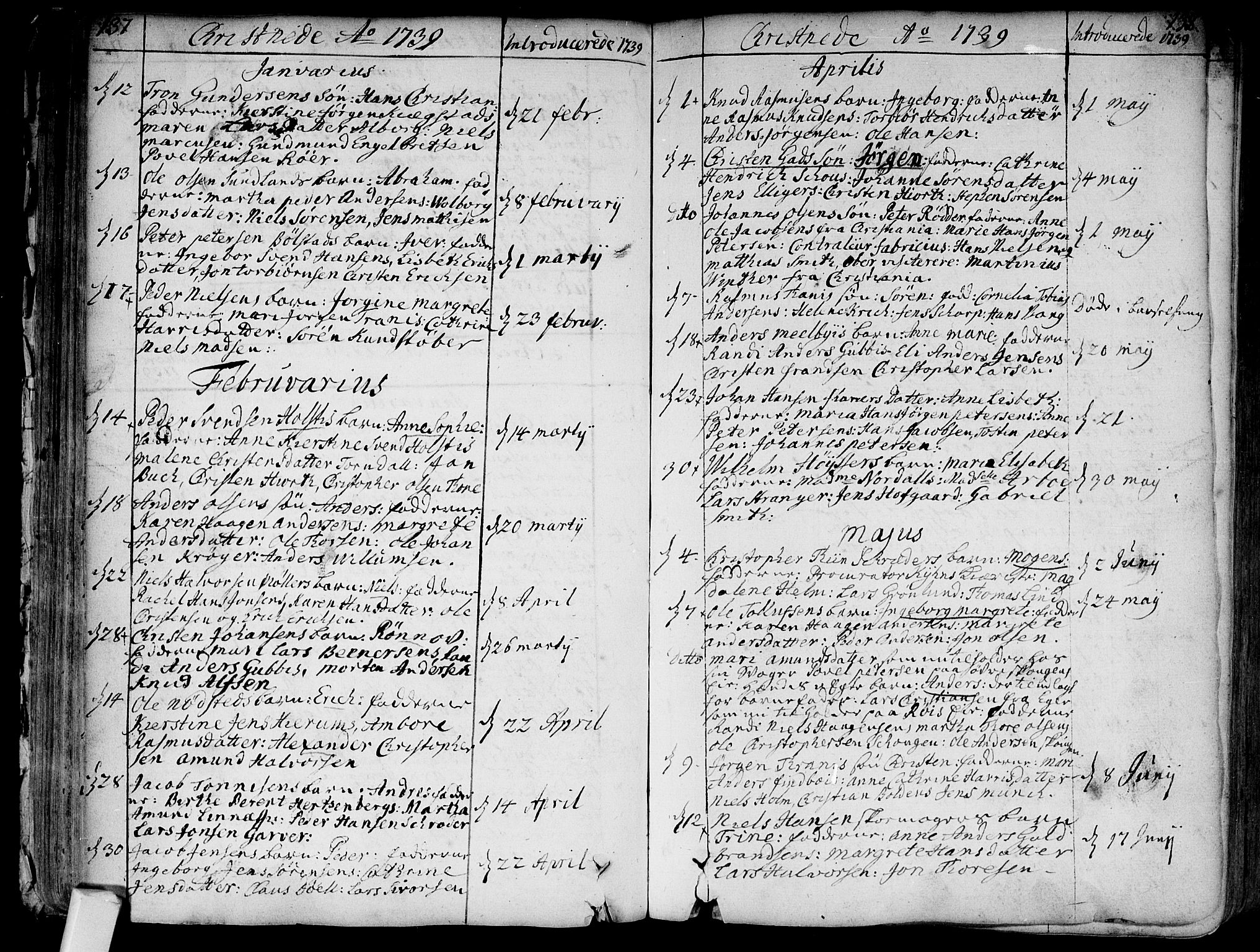 Bragernes kirkebøker, AV/SAKO-A-6/F/Fa/L0004: Parish register (official) no. I 4, 1734-1759, p. 137-138