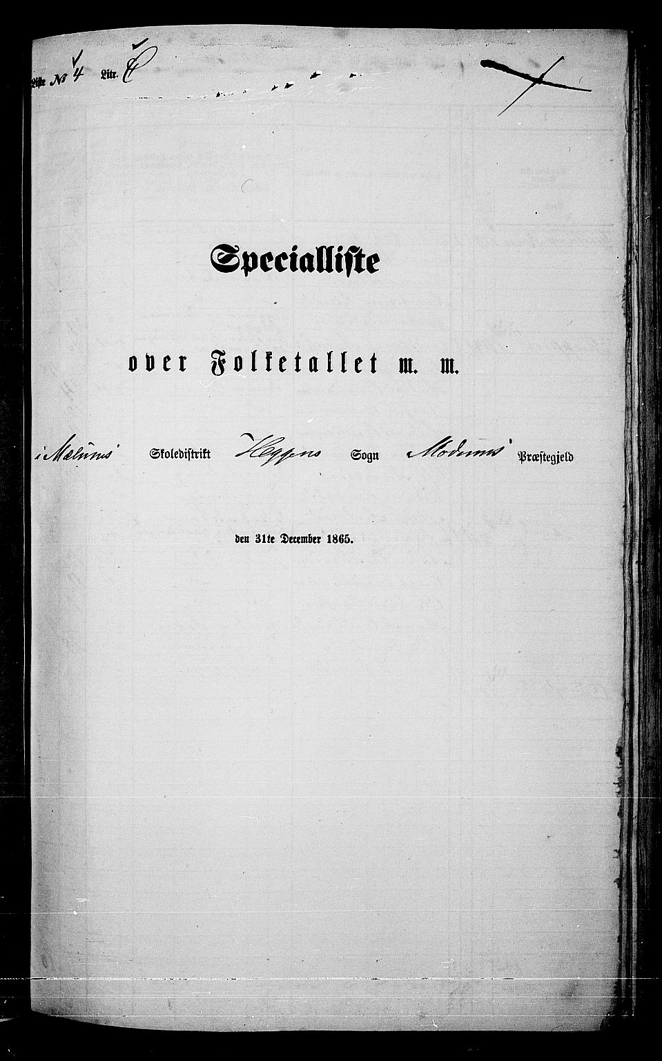 RA, 1865 census for Modum, 1865, p. 92