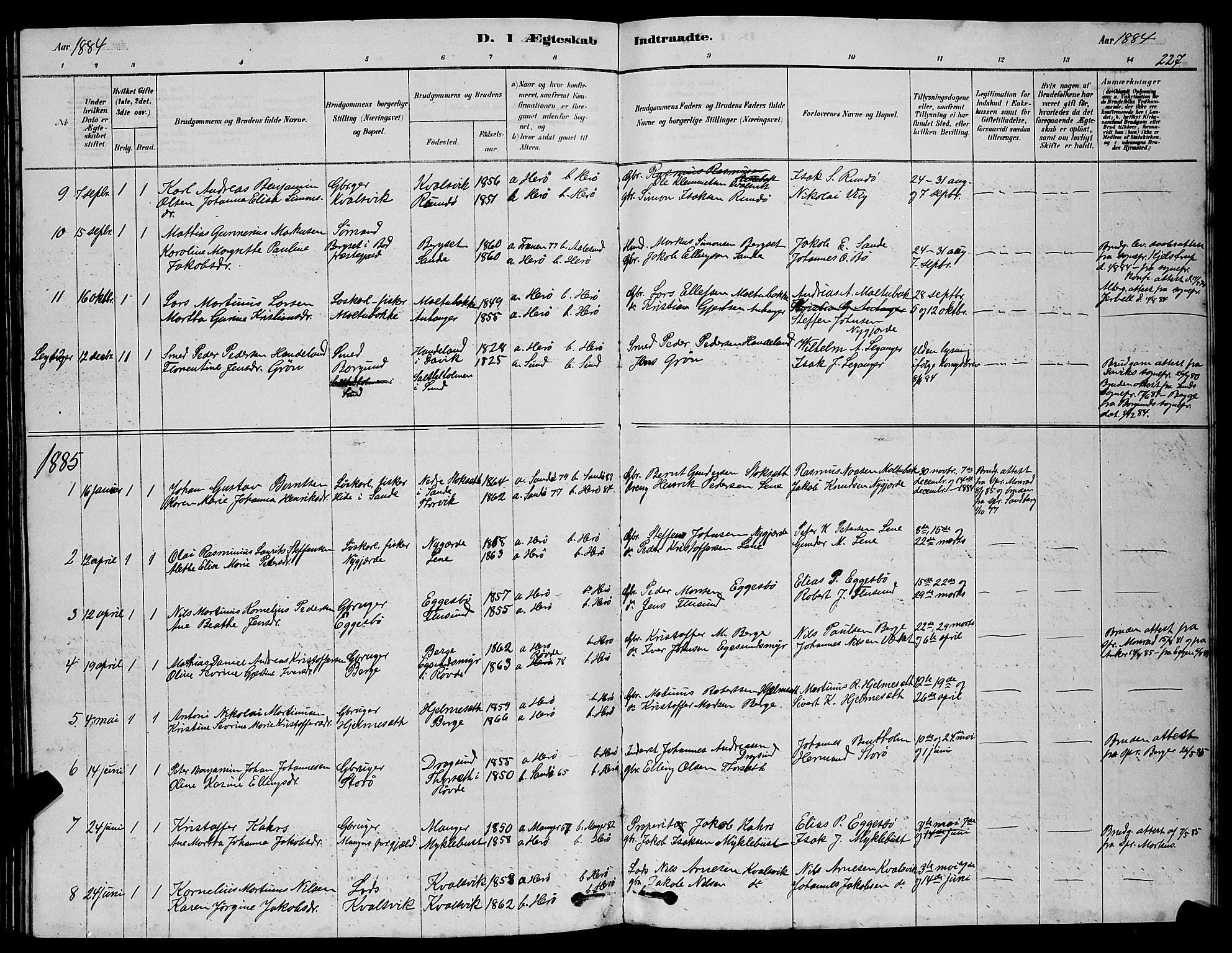 Ministerialprotokoller, klokkerbøker og fødselsregistre - Møre og Romsdal, AV/SAT-A-1454/507/L0081: Parish register (copy) no. 507C04, 1878-1898, p. 227