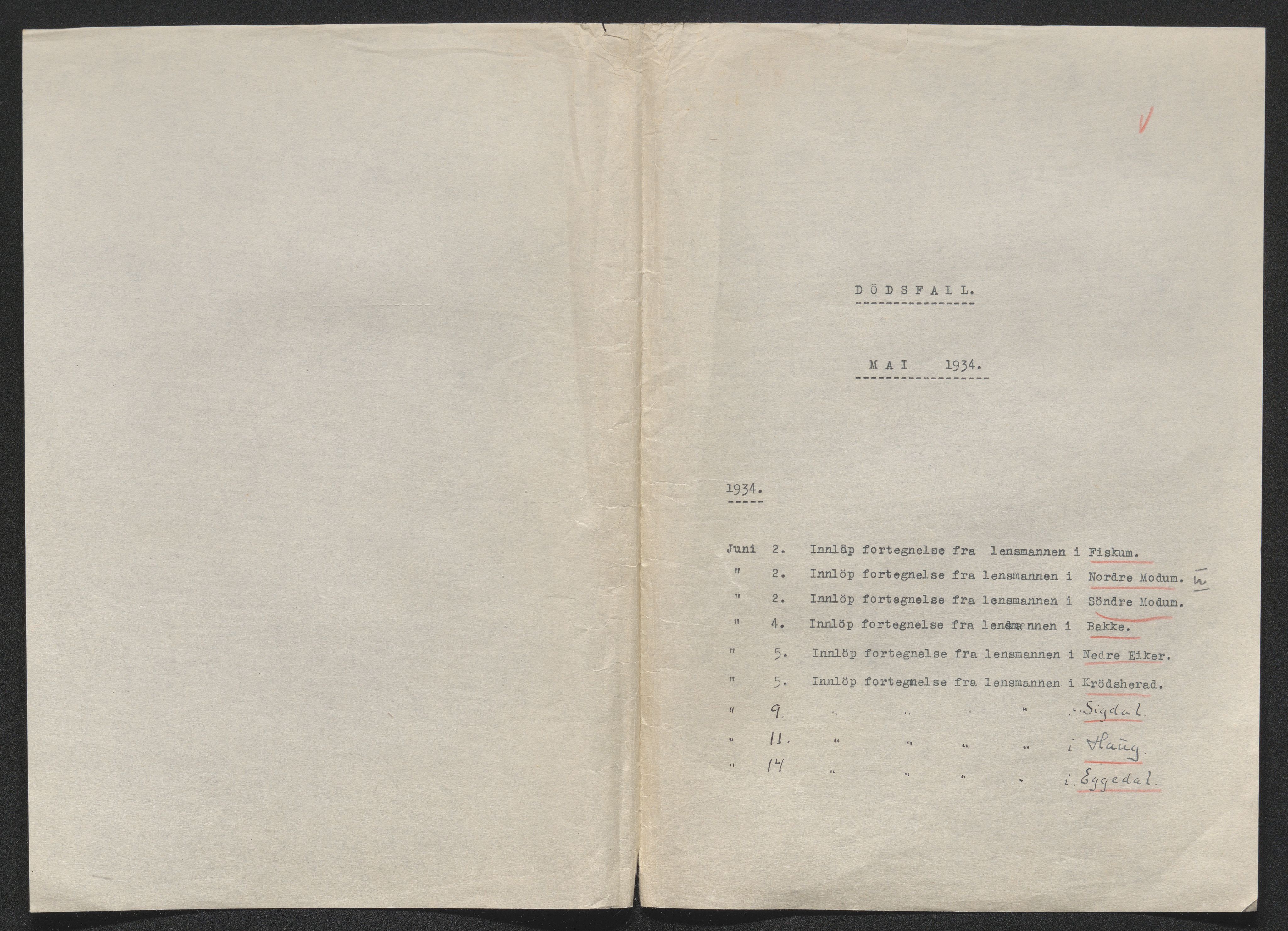 Eiker, Modum og Sigdal sorenskriveri, AV/SAKO-A-123/H/Ha/Hab/L0049: Dødsfallsmeldinger, 1934, p. 400