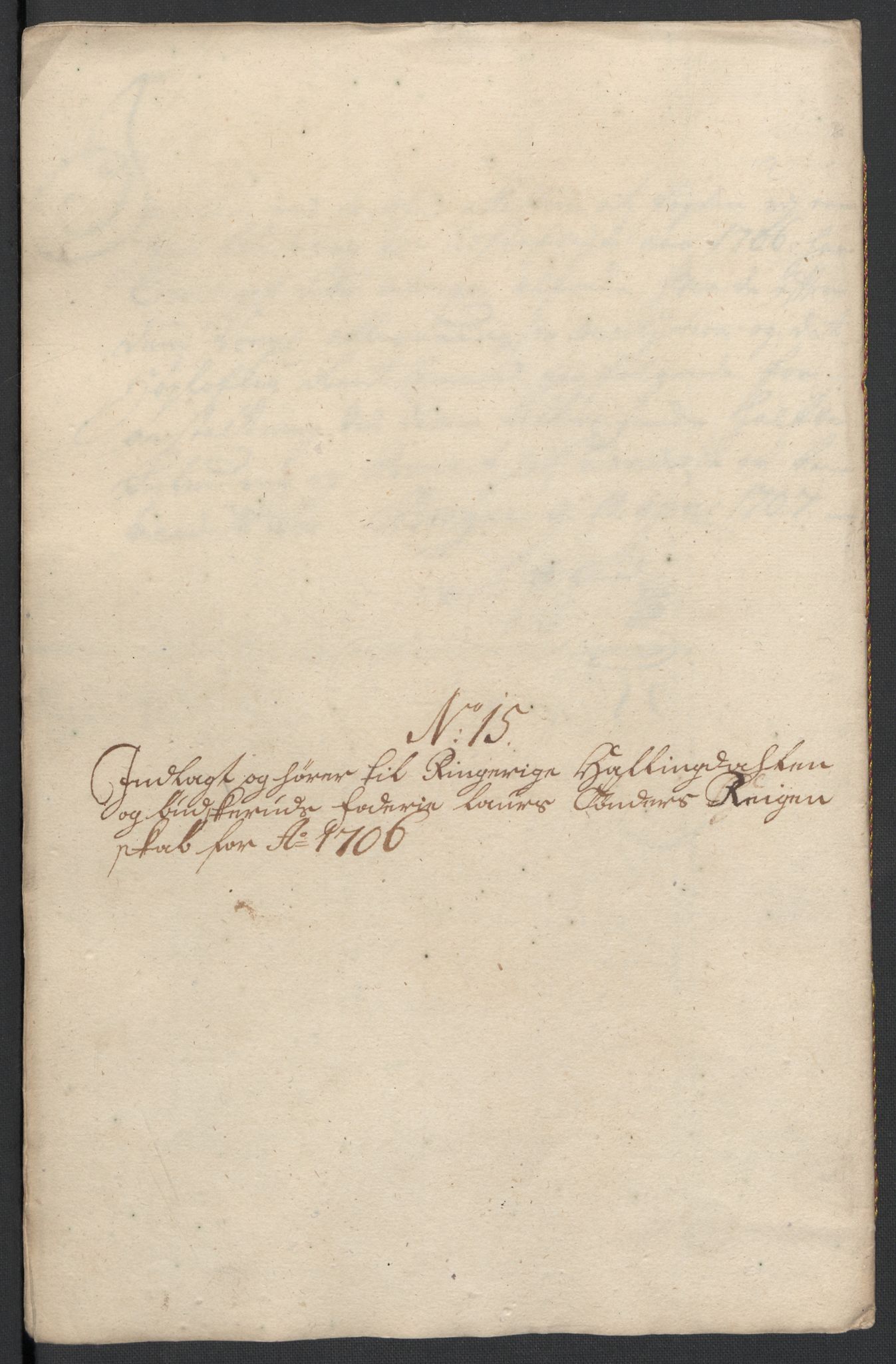 Rentekammeret inntil 1814, Reviderte regnskaper, Fogderegnskap, AV/RA-EA-4092/R22/L1465: Fogderegnskap Ringerike, Hallingdal og Buskerud, 1706, p. 246