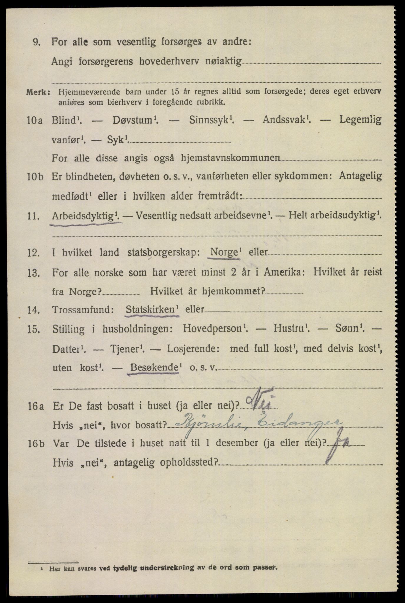 SAKO, 1920 census for Eidanger, 1920, p. 6777