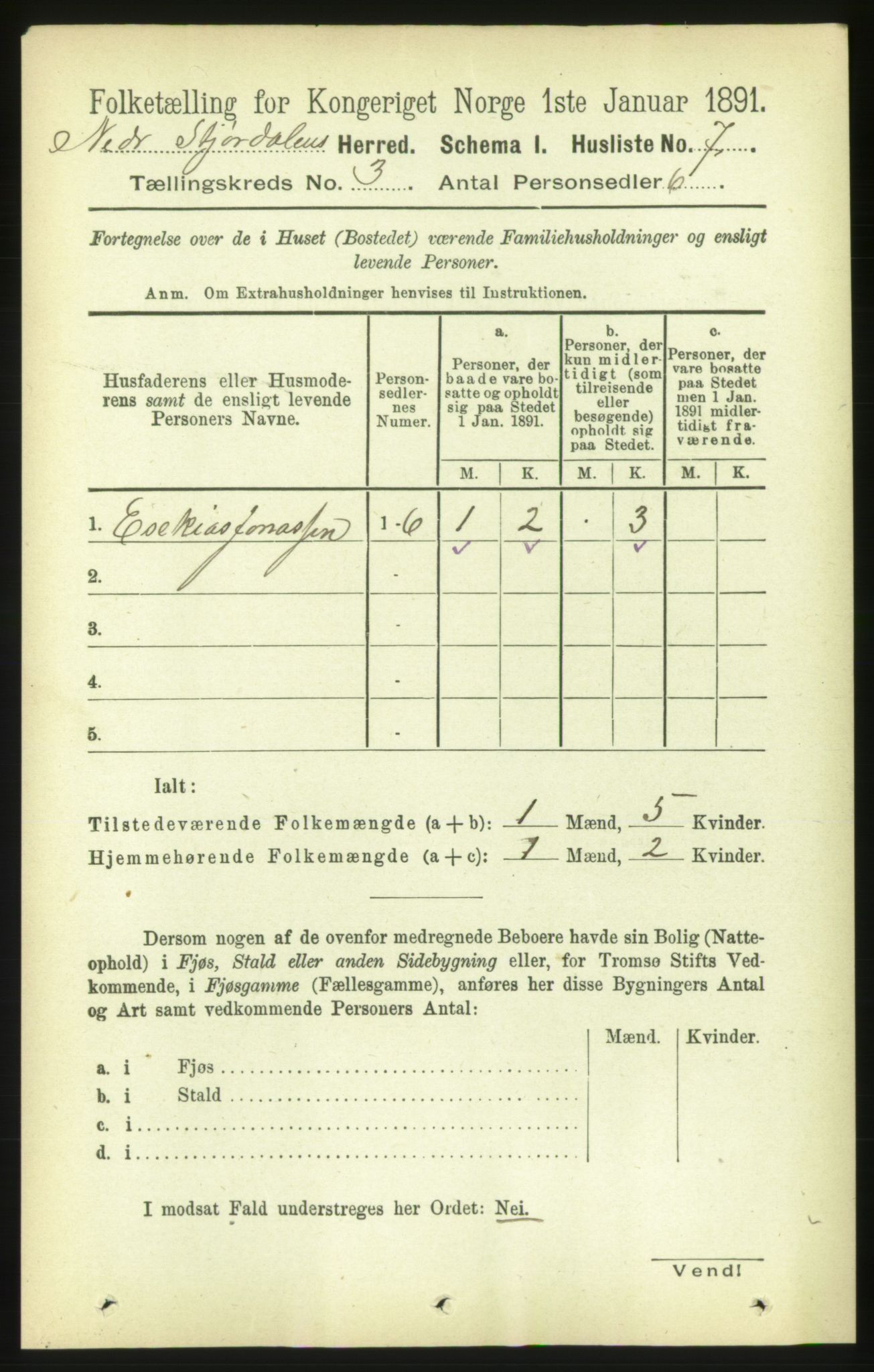 RA, 1891 census for 1714 Nedre Stjørdal, 1891, p. 957