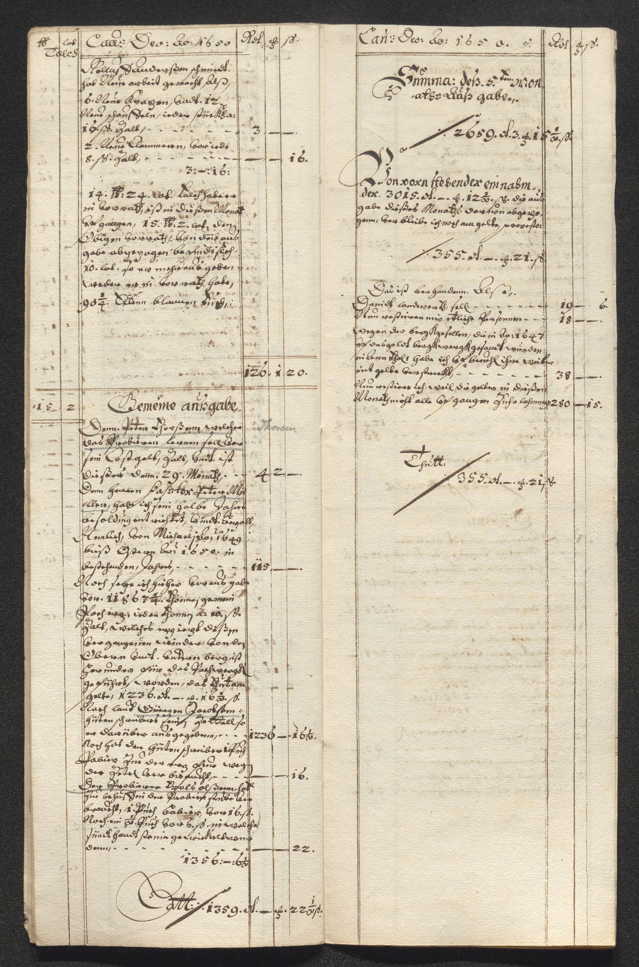 Kongsberg Sølvverk 1623-1816, SAKO/EA-3135/001/D/Dc/Dcd/L0024: Utgiftsregnskap for gruver m.m. , 1650, p. 110