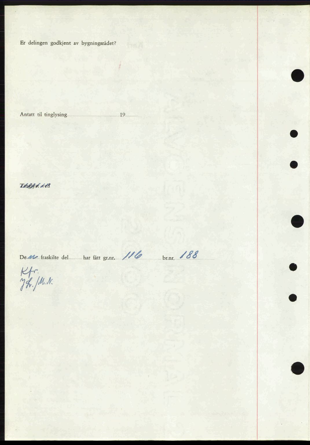 Nordfjord sorenskriveri, SAB/A-2801/02/02b/02bj/L0016a: Mortgage book no. A16 I, 1949-1950, Diary no: : 1608/1949