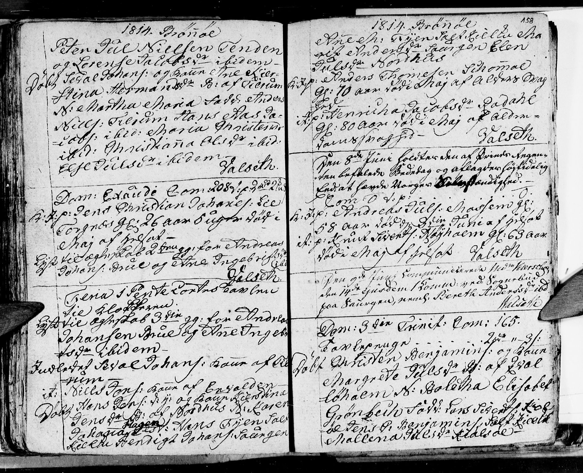 Ministerialprotokoller, klokkerbøker og fødselsregistre - Nordland, SAT/A-1459/813/L0209: Parish register (copy) no. 813C01, 1803-1821, p. 158