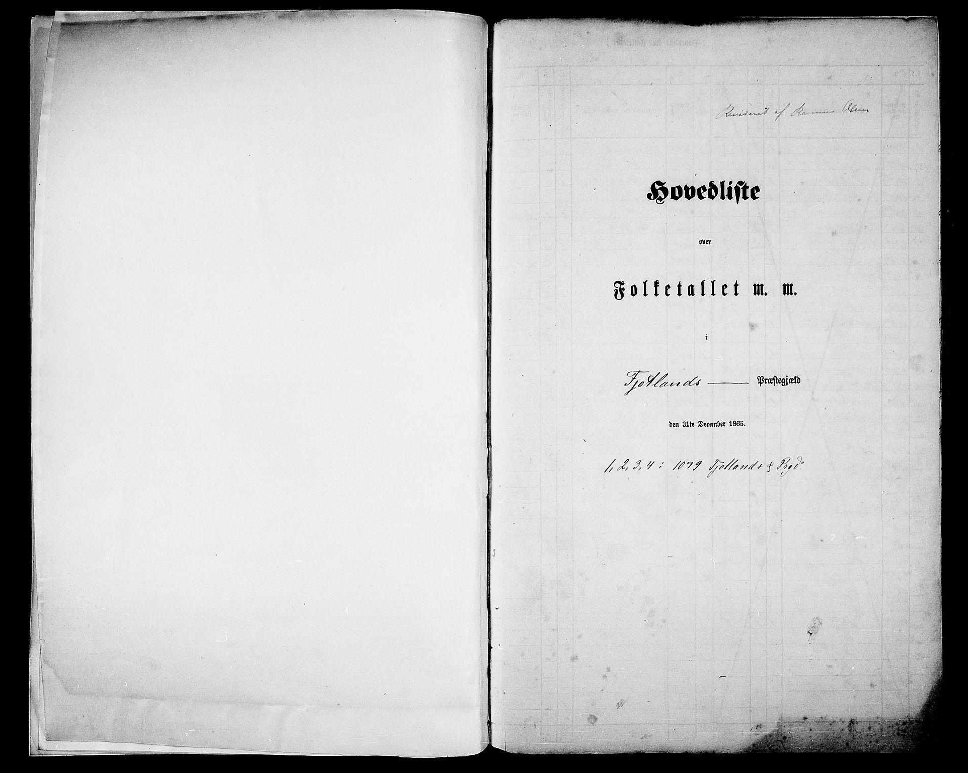 RA, 1865 census for Fjotland, 1865, p. 5