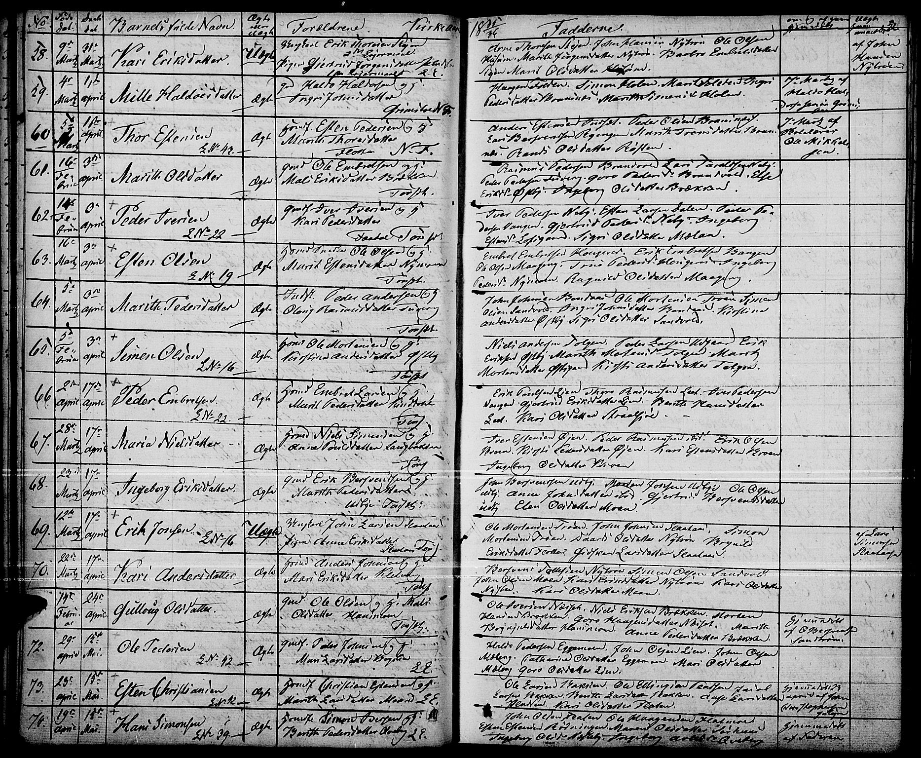 Tynset prestekontor, AV/SAH-PREST-058/H/Ha/Haa/L0019: Parish register (official) no. 19, 1829-1847, p. 52
