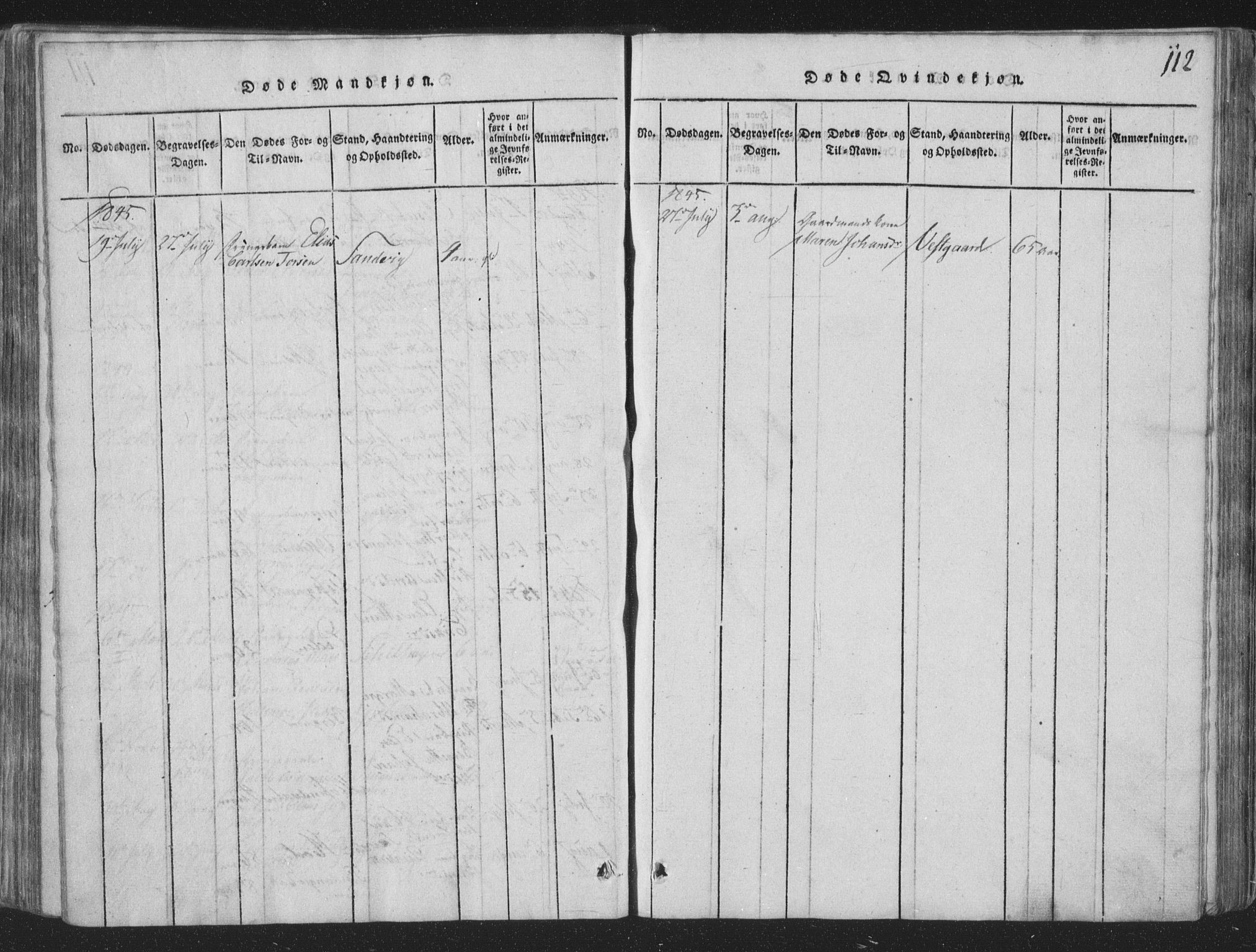 Ministerialprotokoller, klokkerbøker og fødselsregistre - Nord-Trøndelag, SAT/A-1458/773/L0613: Parish register (official) no. 773A04, 1815-1845, p. 112