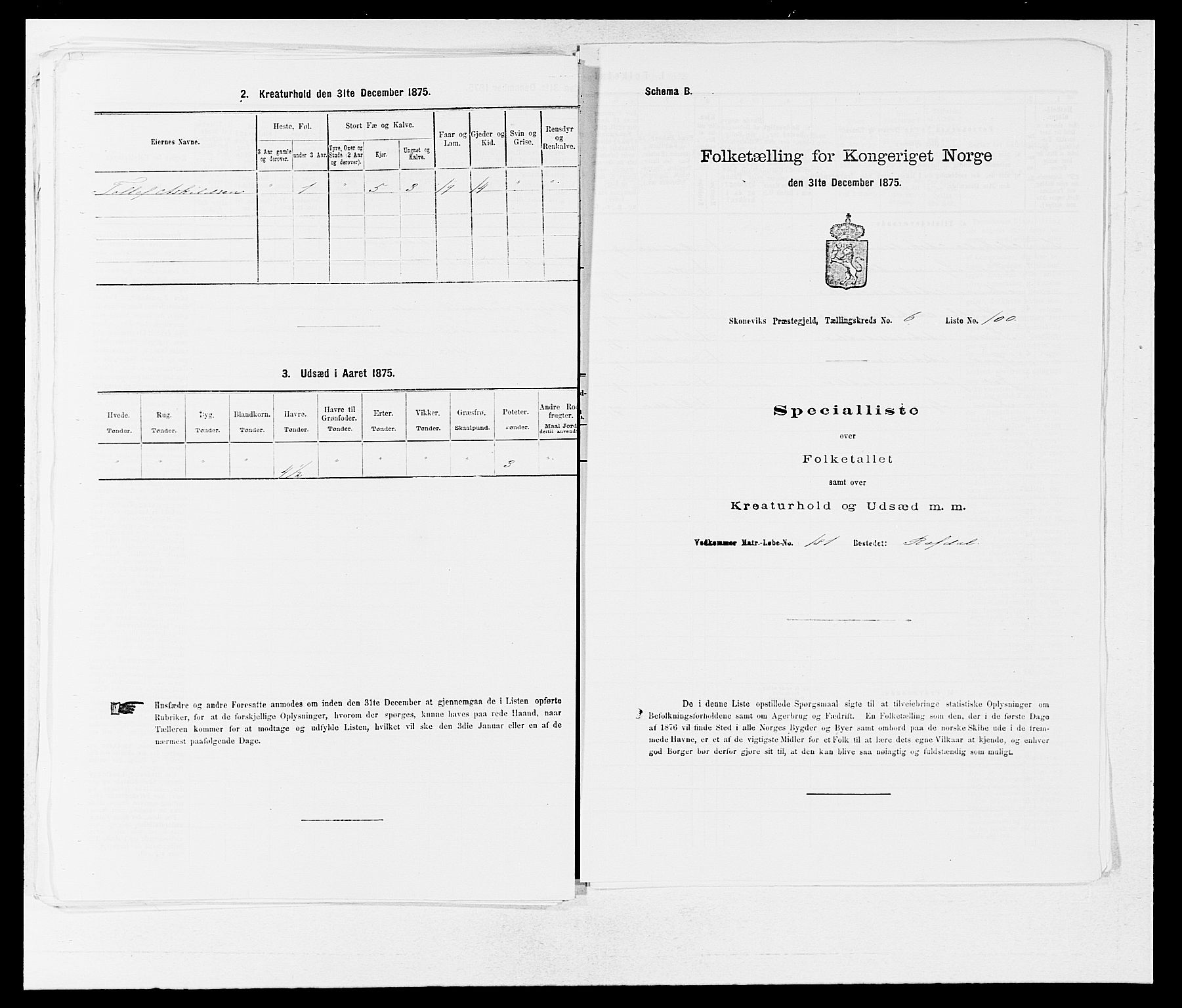 SAB, 1875 census for 1212P Skånevik, 1875, p. 772