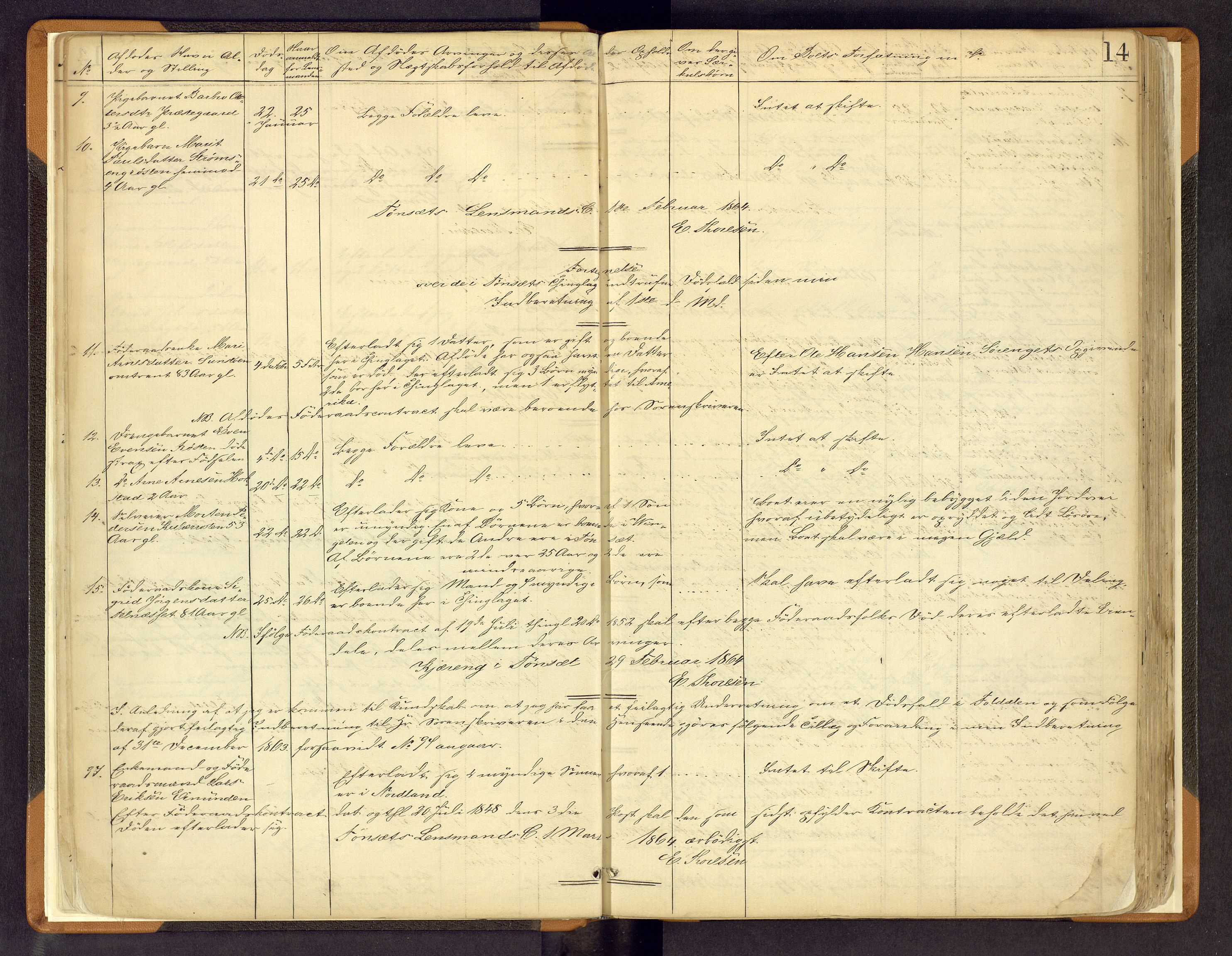 Nord-Østerdal tingrett, AV/SAH-TING-020/H/Hi/L0002/0002: Forskjellig vedrørende tinglysing / Korrigering av grunnboka hvor hjemmelshaver mangler, er død m.v., 1863-1875, p. 14