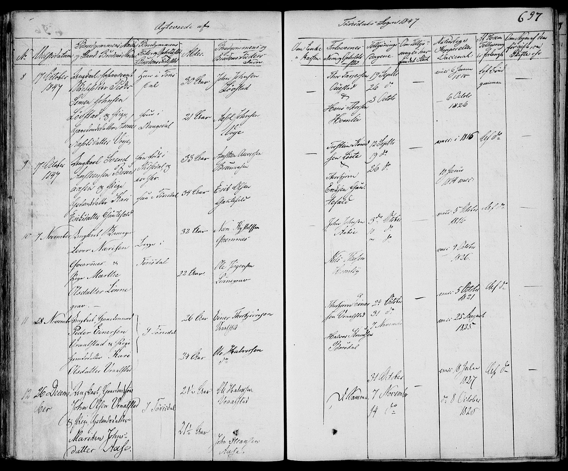 Drangedal kirkebøker, SAKO/A-258/F/Fa/L0007b: Parish register (official) no. 7b, 1837-1856, p. 697