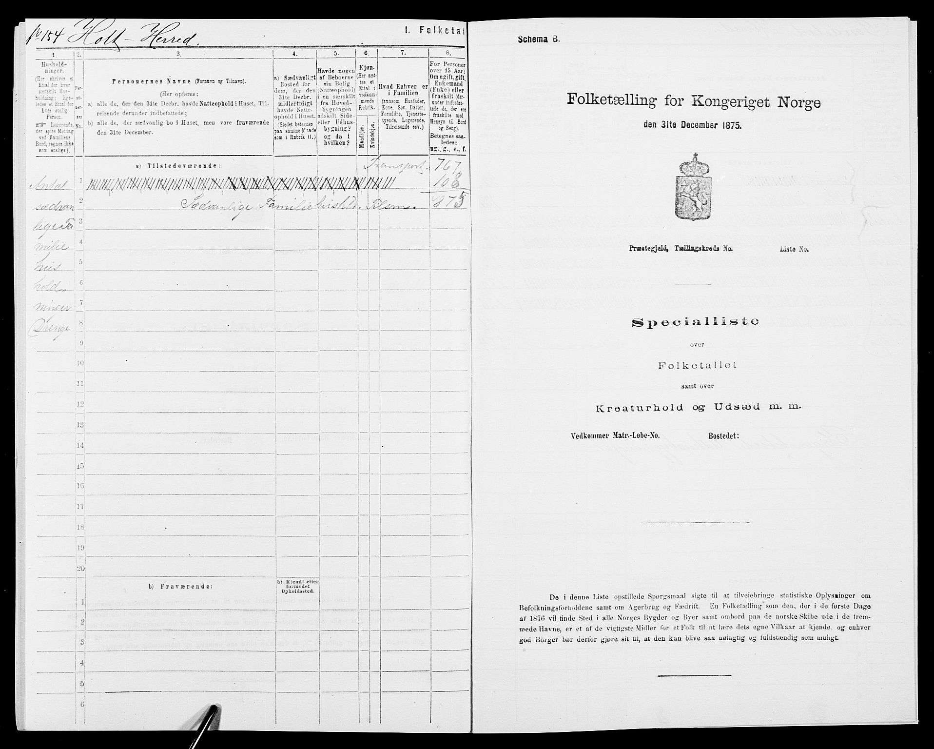 SAK, 1875 census for 0911P Gjerstad, 1875, p. 893