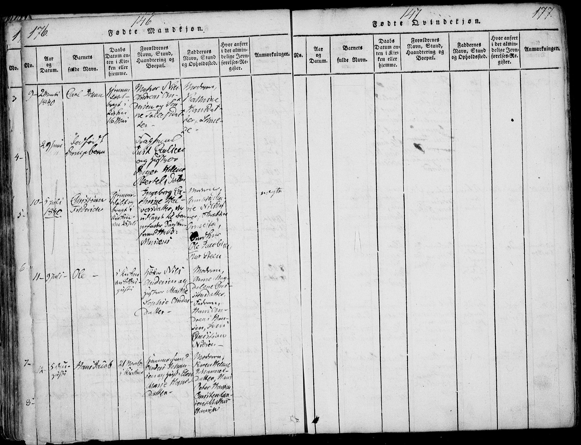 Larvik kirkebøker, SAKO/A-352/F/Fb/L0002: Parish register (official) no. II 2, 1818-1842, p. 176-177