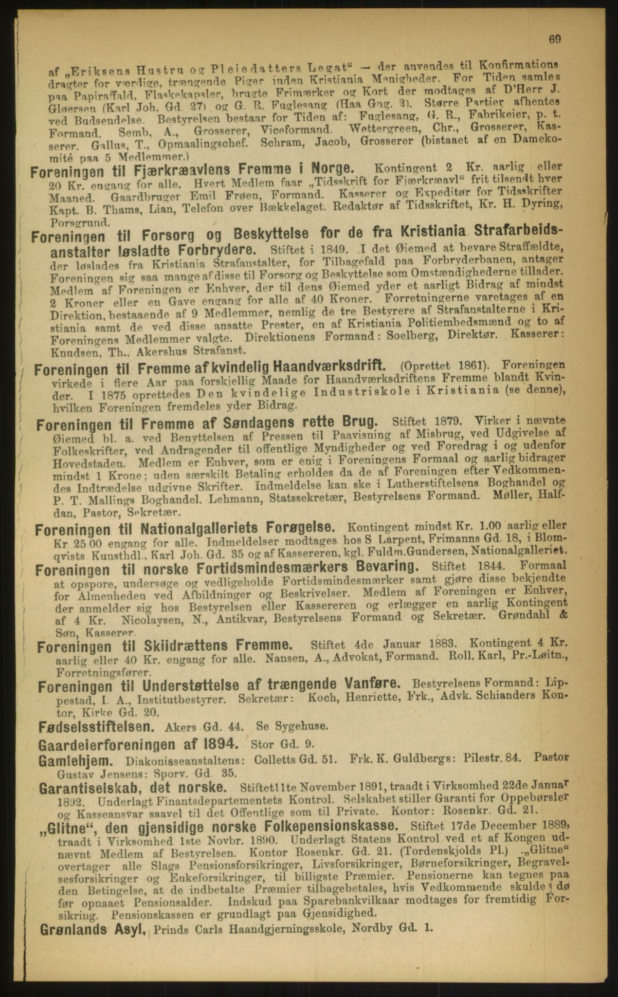 Kristiania/Oslo adressebok, PUBL/-, 1899, p. 69