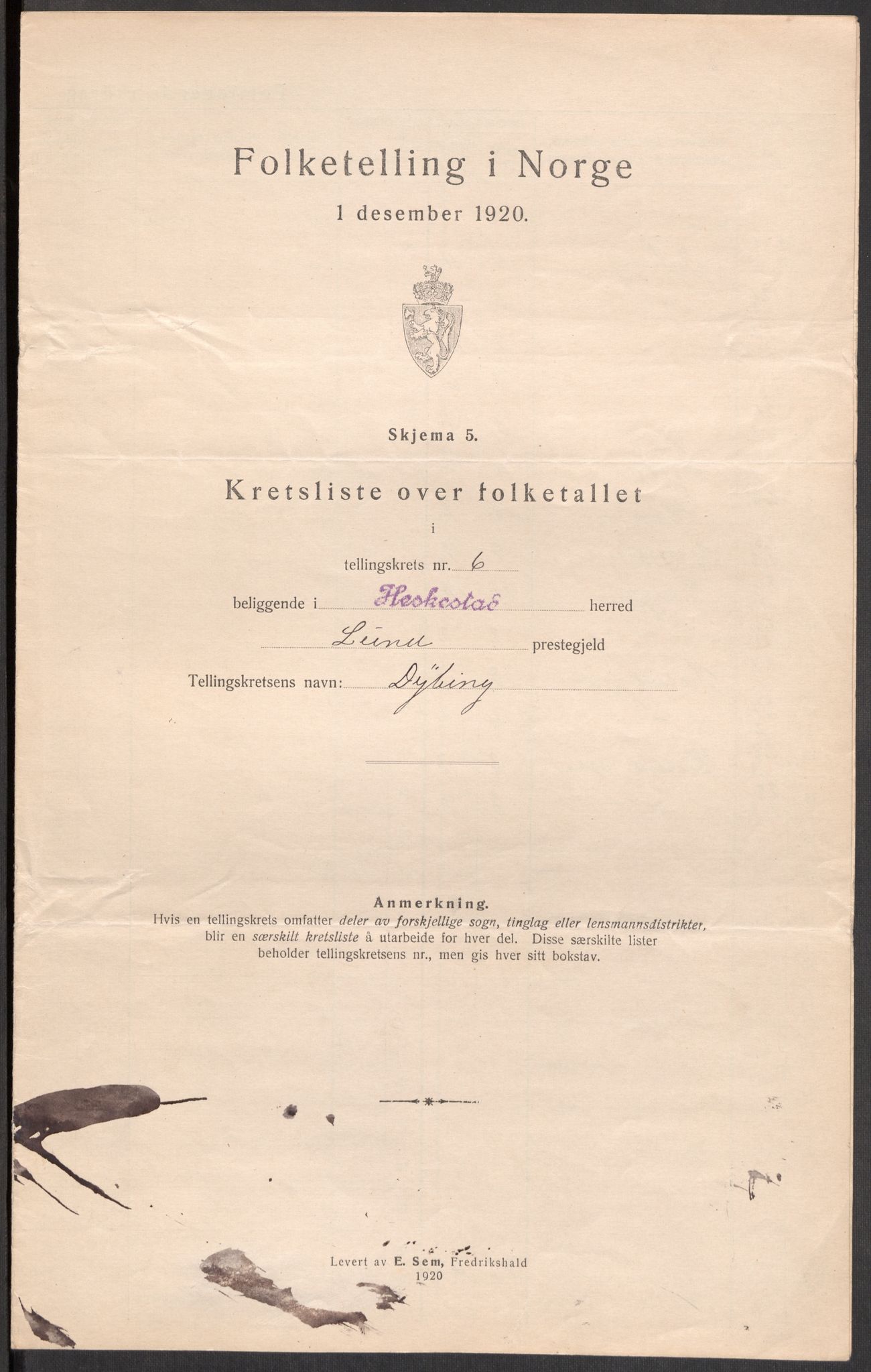 SAST, 1920 census for Heskestad, 1920, p. 21