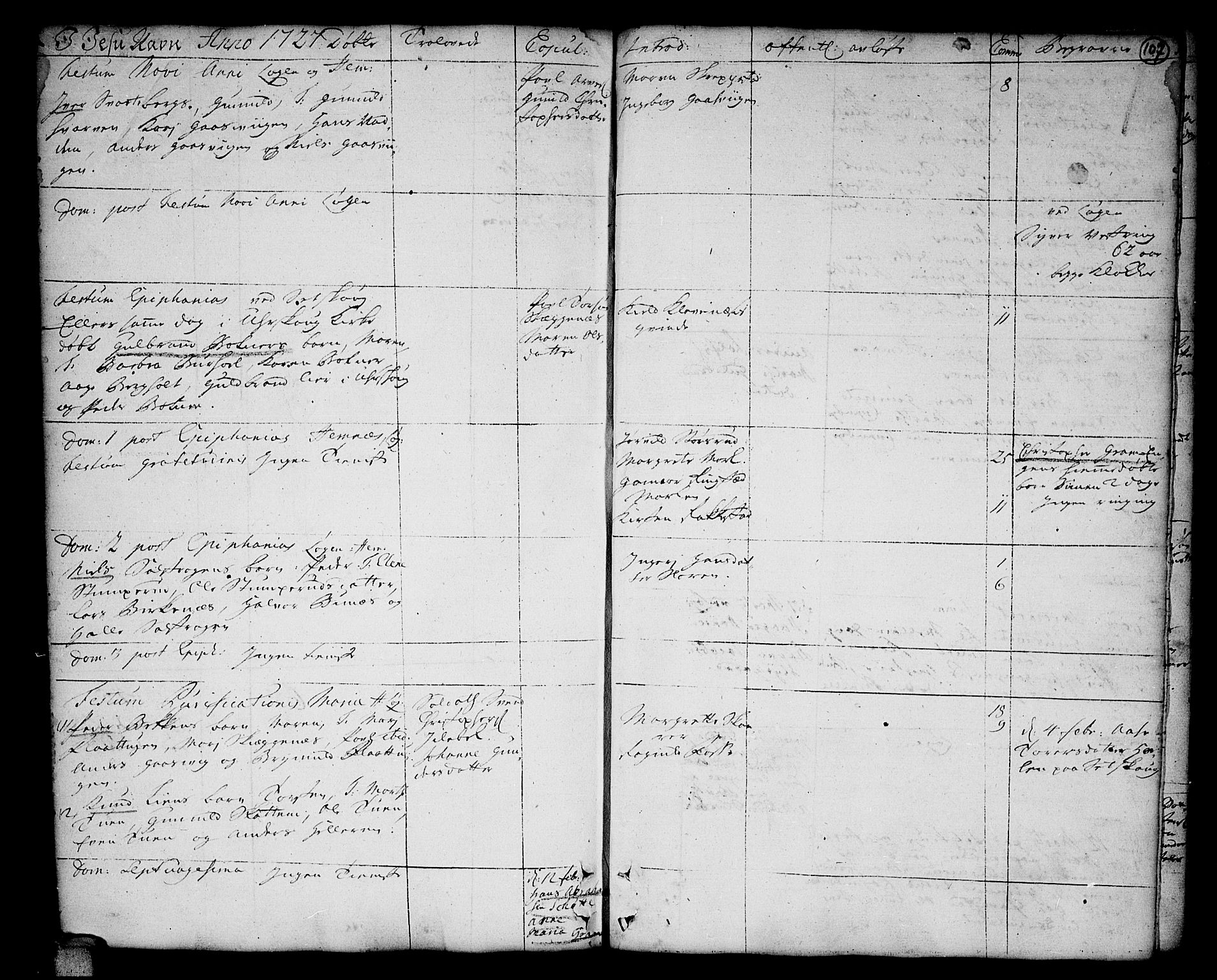 Høland prestekontor Kirkebøker, AV/SAO-A-10346a/F/Fa/L0001: Parish register (official) no. I 1, 1719-1727, p. 107