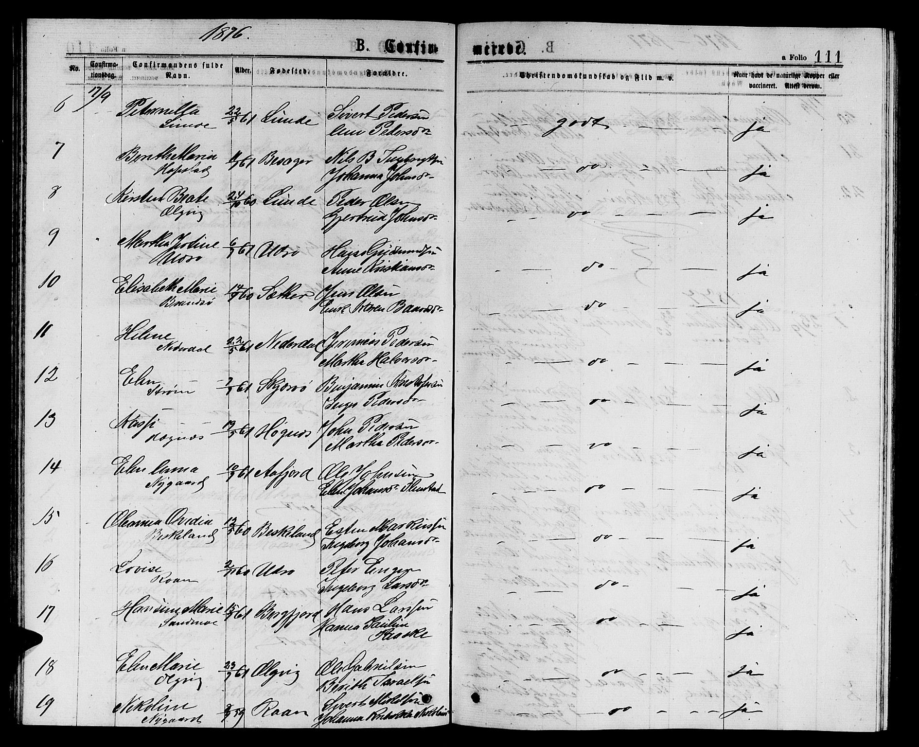Ministerialprotokoller, klokkerbøker og fødselsregistre - Sør-Trøndelag, SAT/A-1456/657/L0715: Parish register (copy) no. 657C02, 1873-1888, p. 111