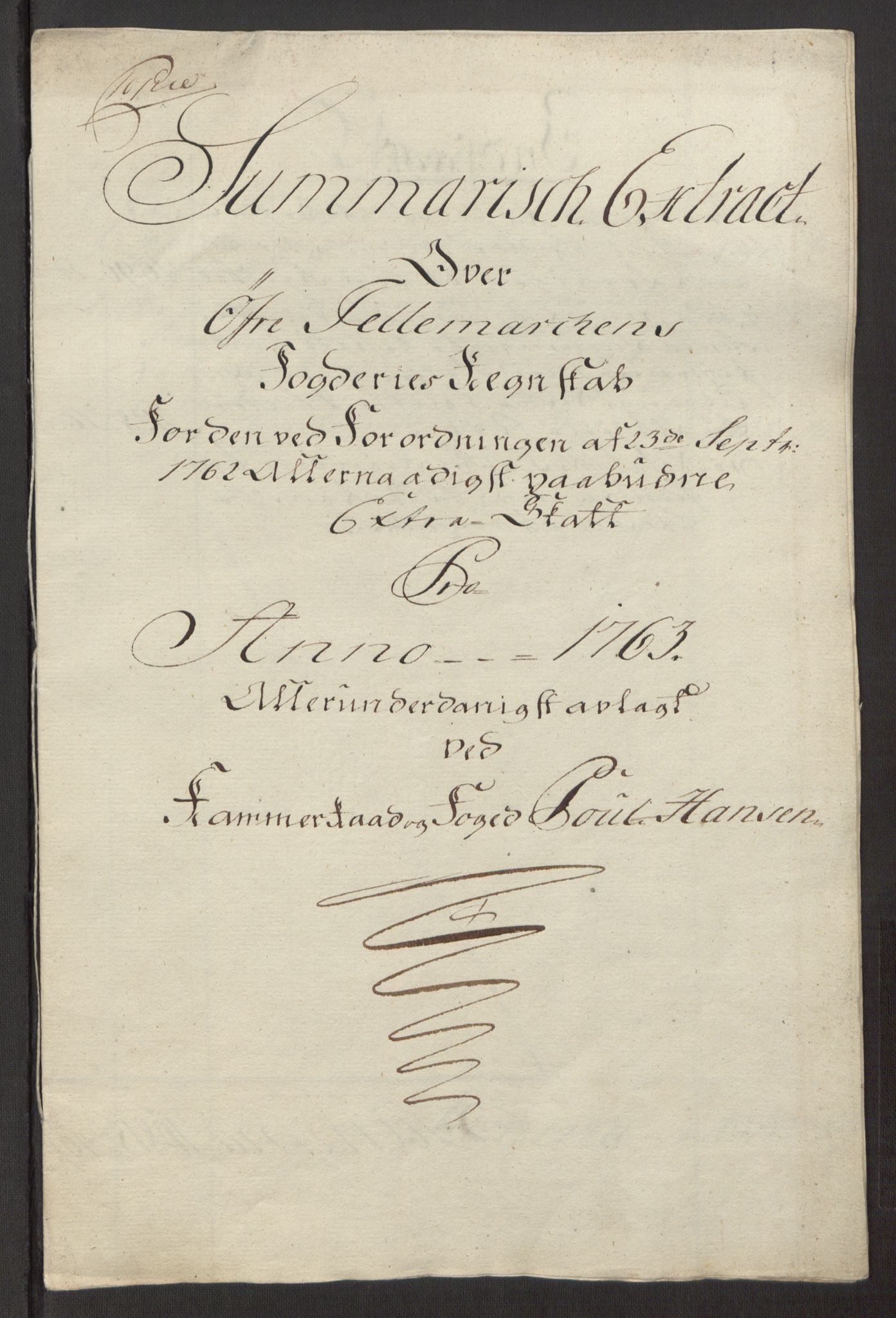 Rentekammeret inntil 1814, Reviderte regnskaper, Fogderegnskap, RA/EA-4092/R38/L2293: Ekstraskatten Øvre Telemark, 1762-1770, p. 17