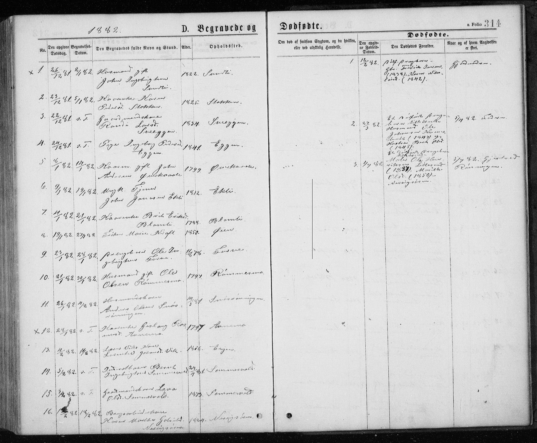 Ministerialprotokoller, klokkerbøker og fødselsregistre - Sør-Trøndelag, SAT/A-1456/668/L0817: Parish register (copy) no. 668C06, 1873-1884, p. 314