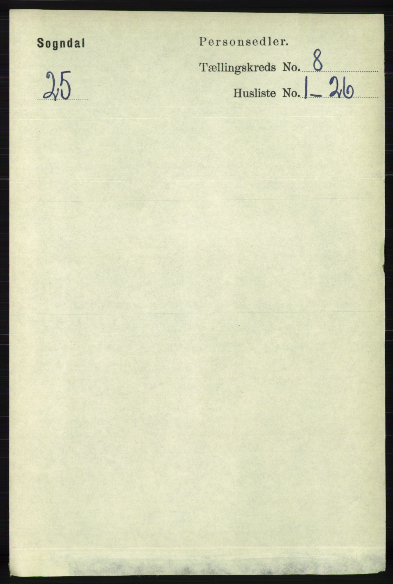 RA, 1891 census for 1111 Sokndal, 1891, p. 2689