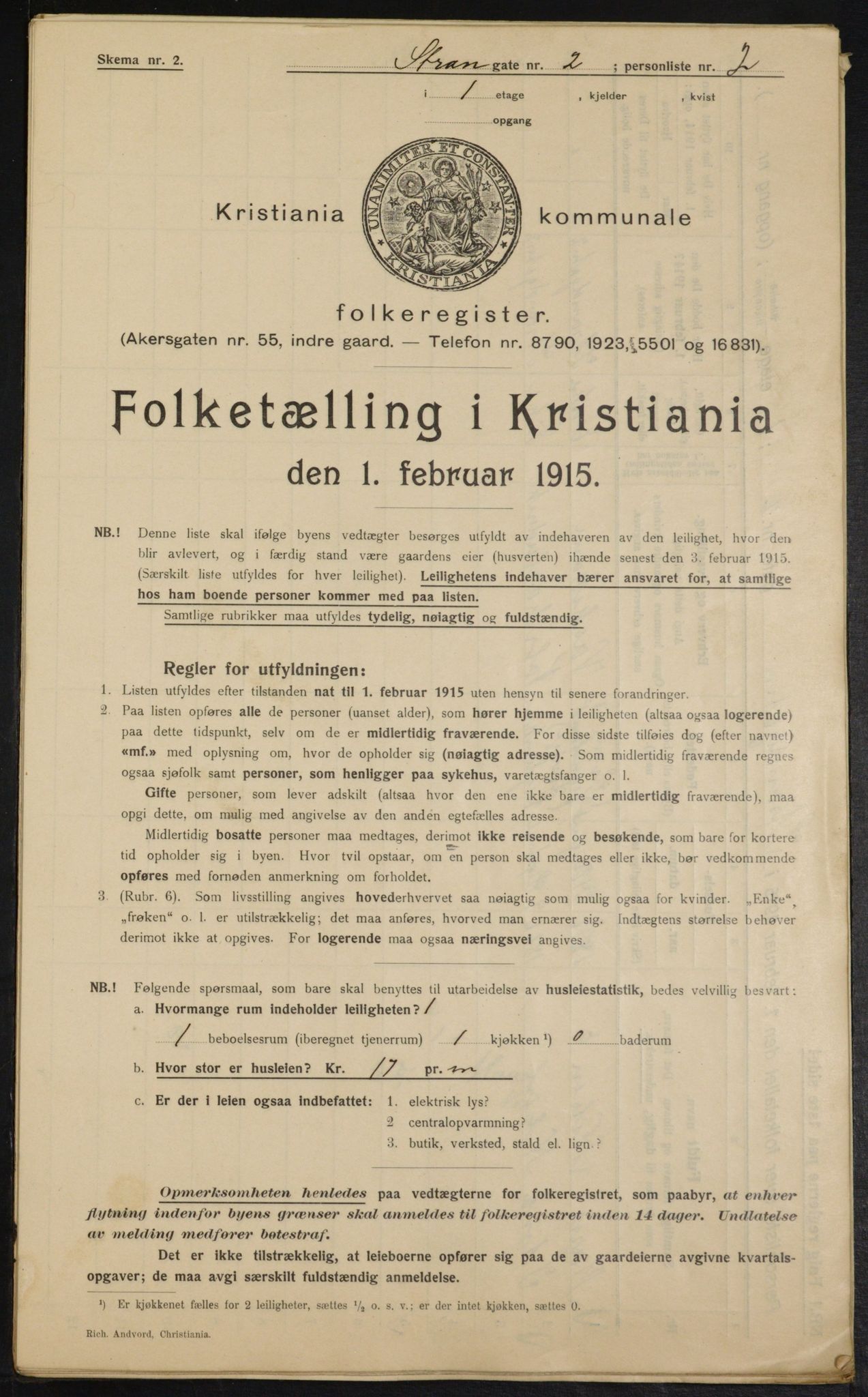 OBA, Municipal Census 1915 for Kristiania, 1915, p. 103846