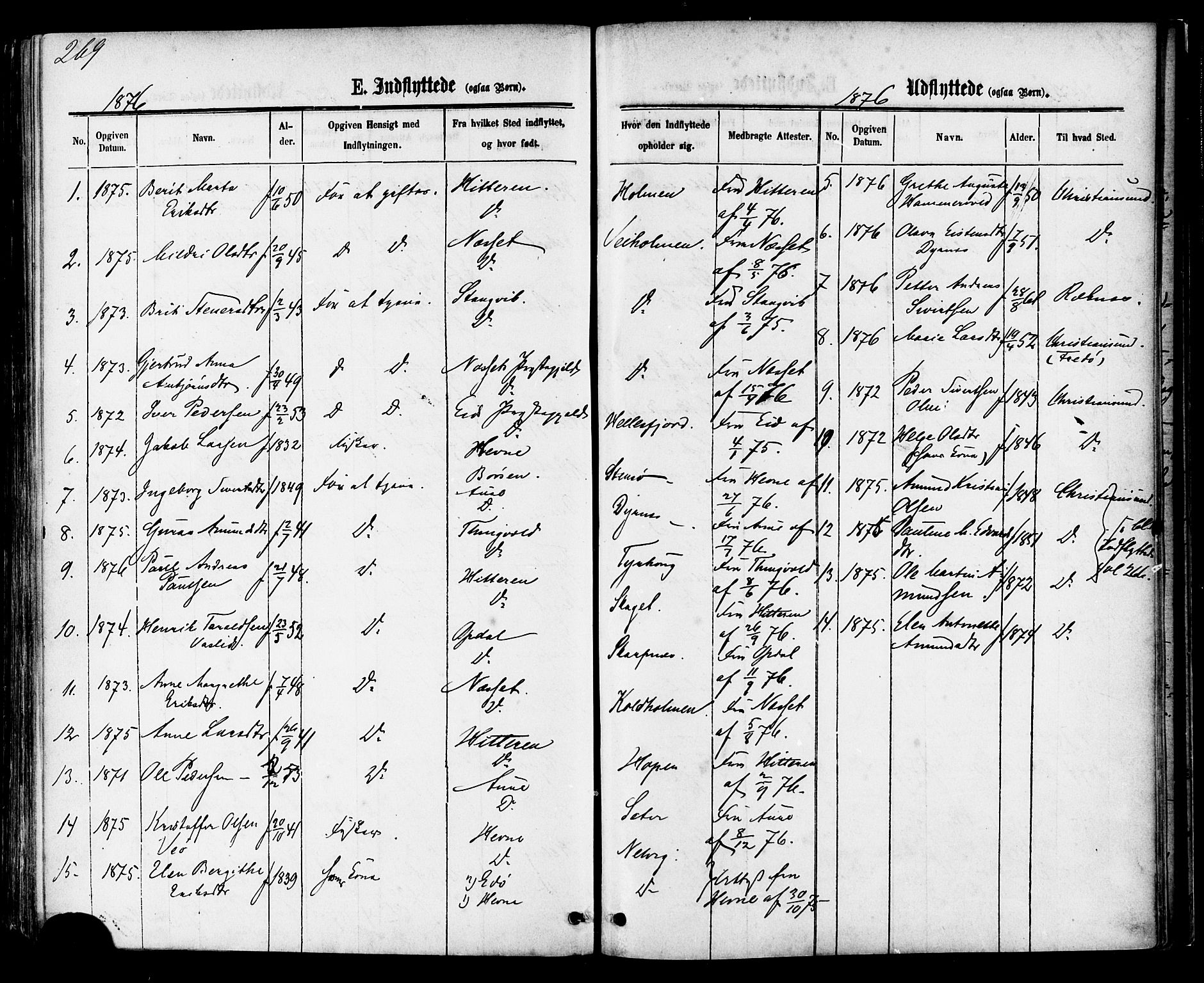 Ministerialprotokoller, klokkerbøker og fødselsregistre - Møre og Romsdal, AV/SAT-A-1454/581/L0938: Parish register (official) no. 581A06, 1873-1879, p. 269