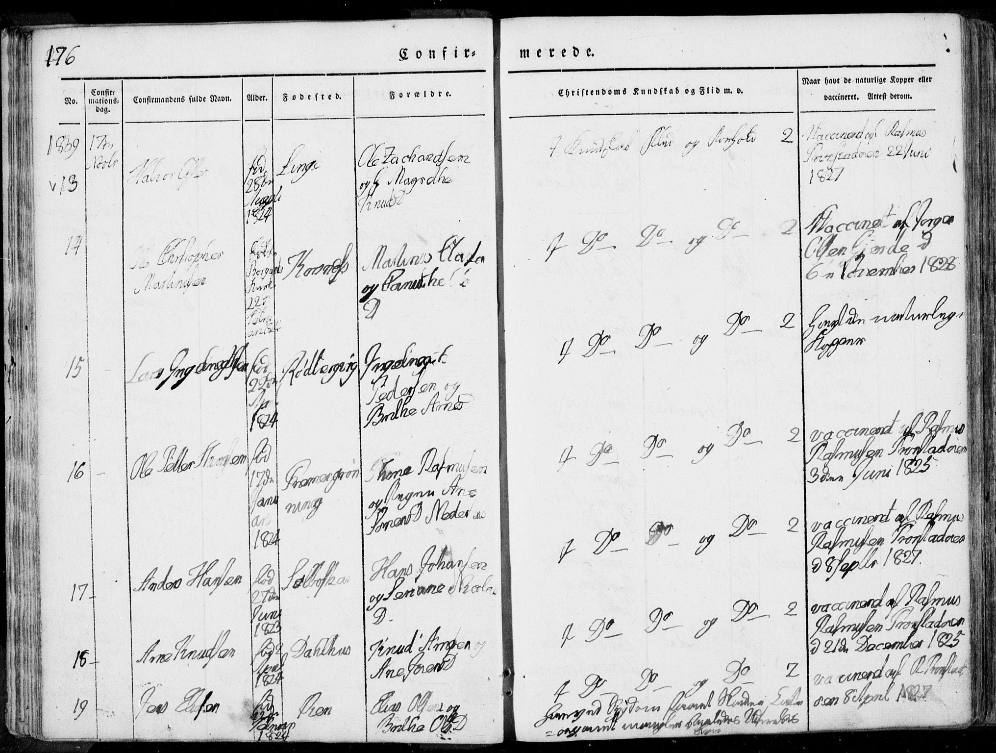 Ministerialprotokoller, klokkerbøker og fødselsregistre - Møre og Romsdal, AV/SAT-A-1454/519/L0248: Parish register (official) no. 519A07, 1829-1860, p. 176