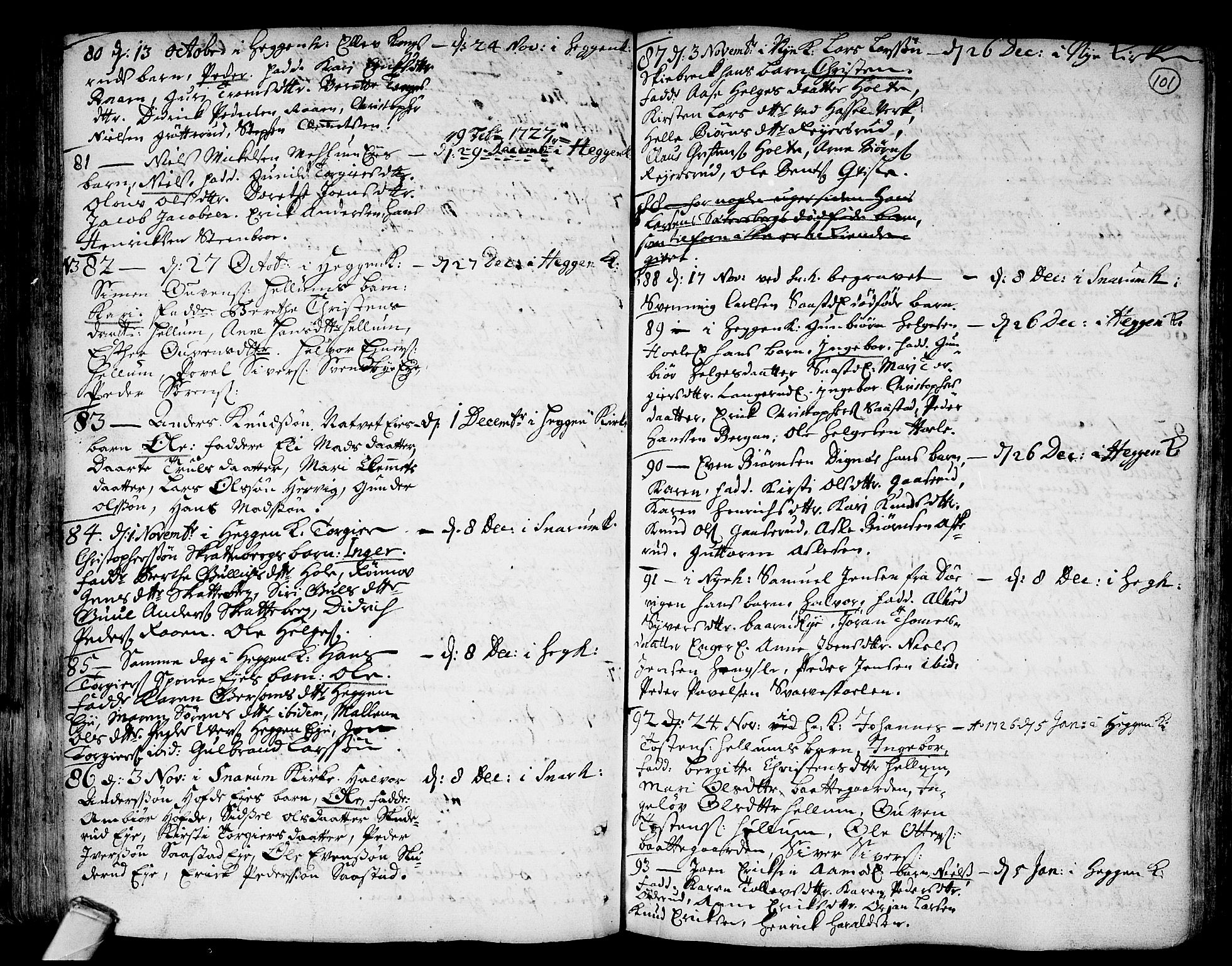 Modum kirkebøker, AV/SAKO-A-234/F/Fa/L0001: Parish register (official) no. 1, 1712-1740, p. 101