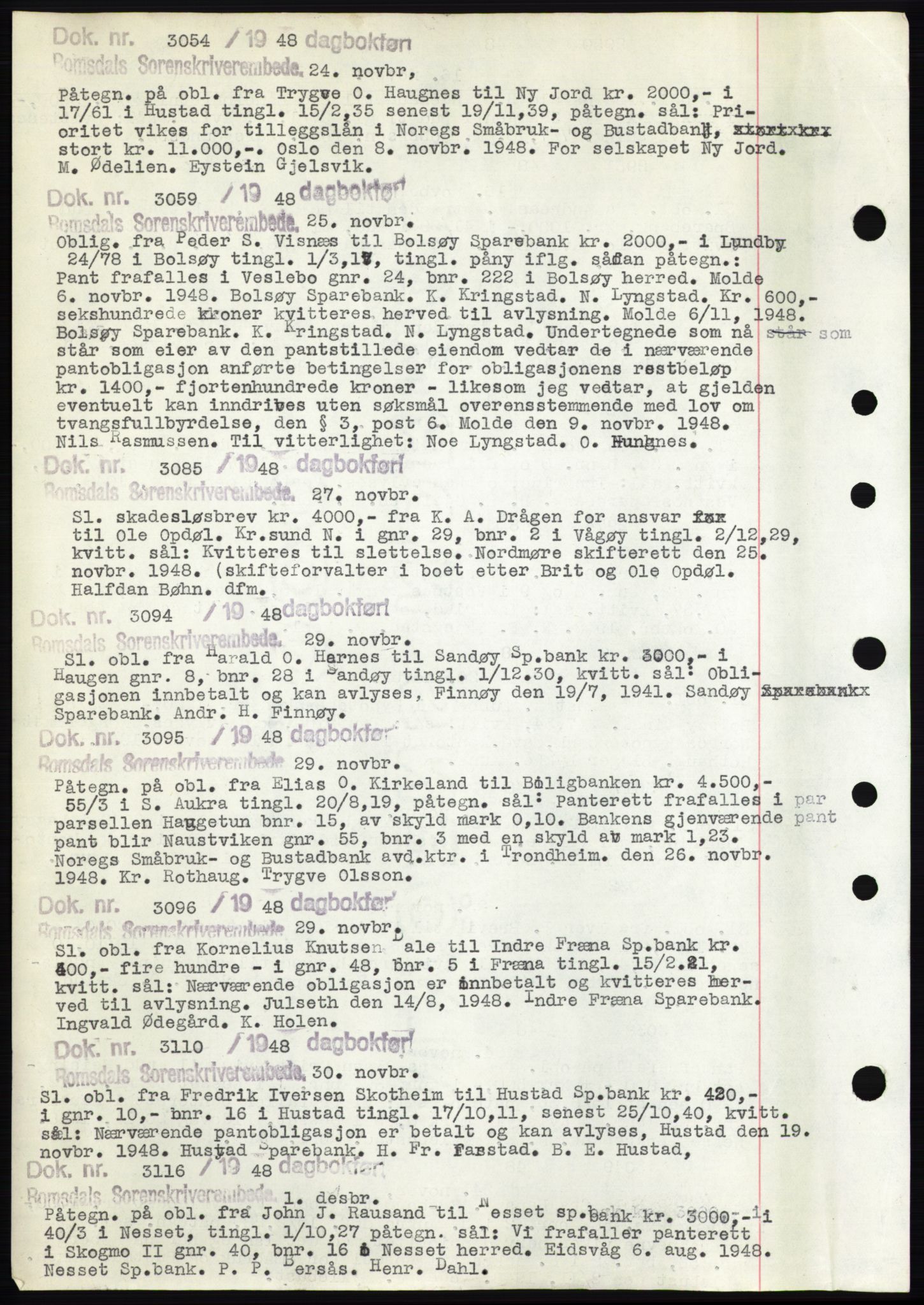 Romsdal sorenskriveri, AV/SAT-A-4149/1/2/2C: Mortgage book no. C1b, 1946-1949, Deed date: 24.11.1948