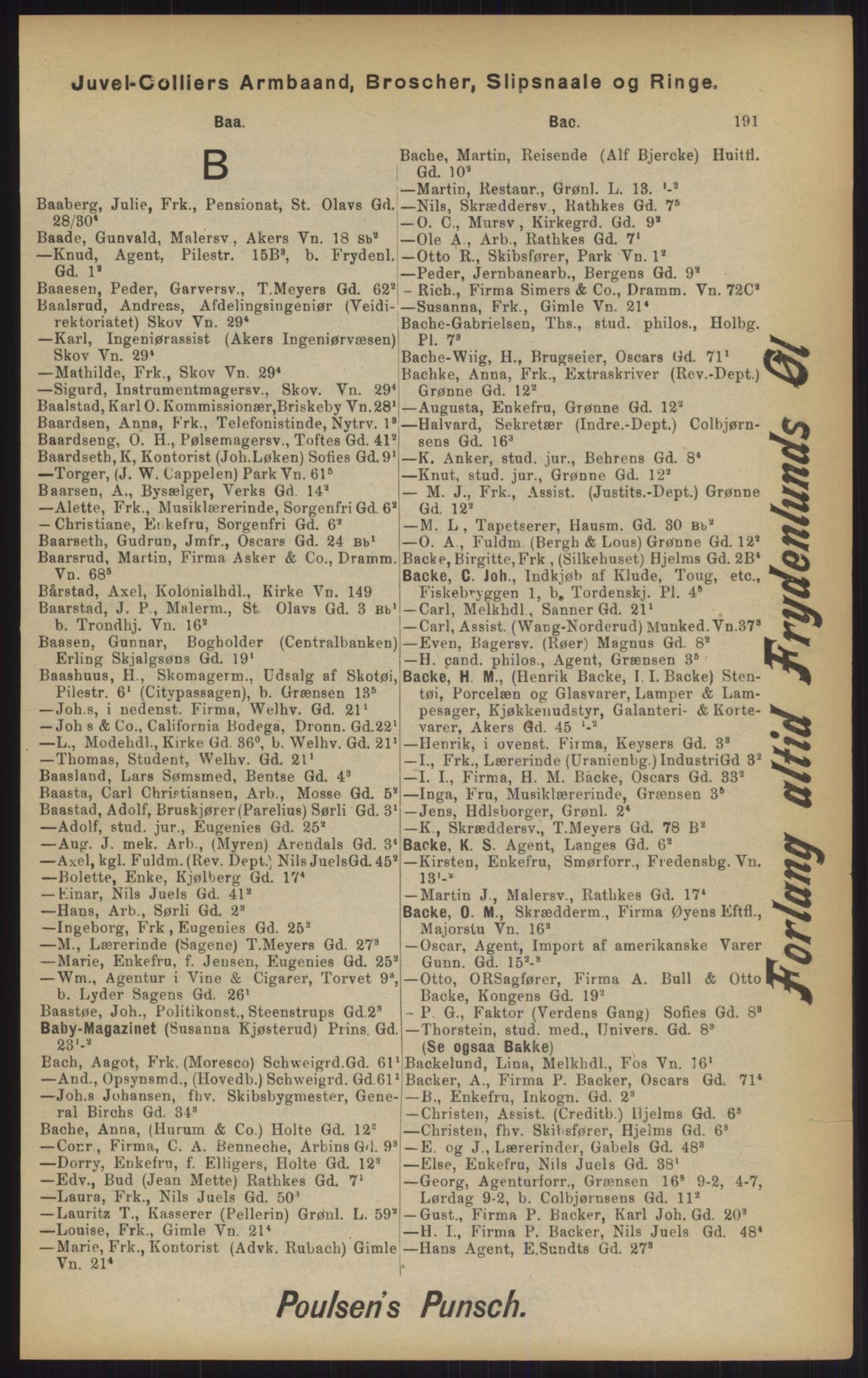 Kristiania/Oslo adressebok, PUBL/-, 1902, p. 191